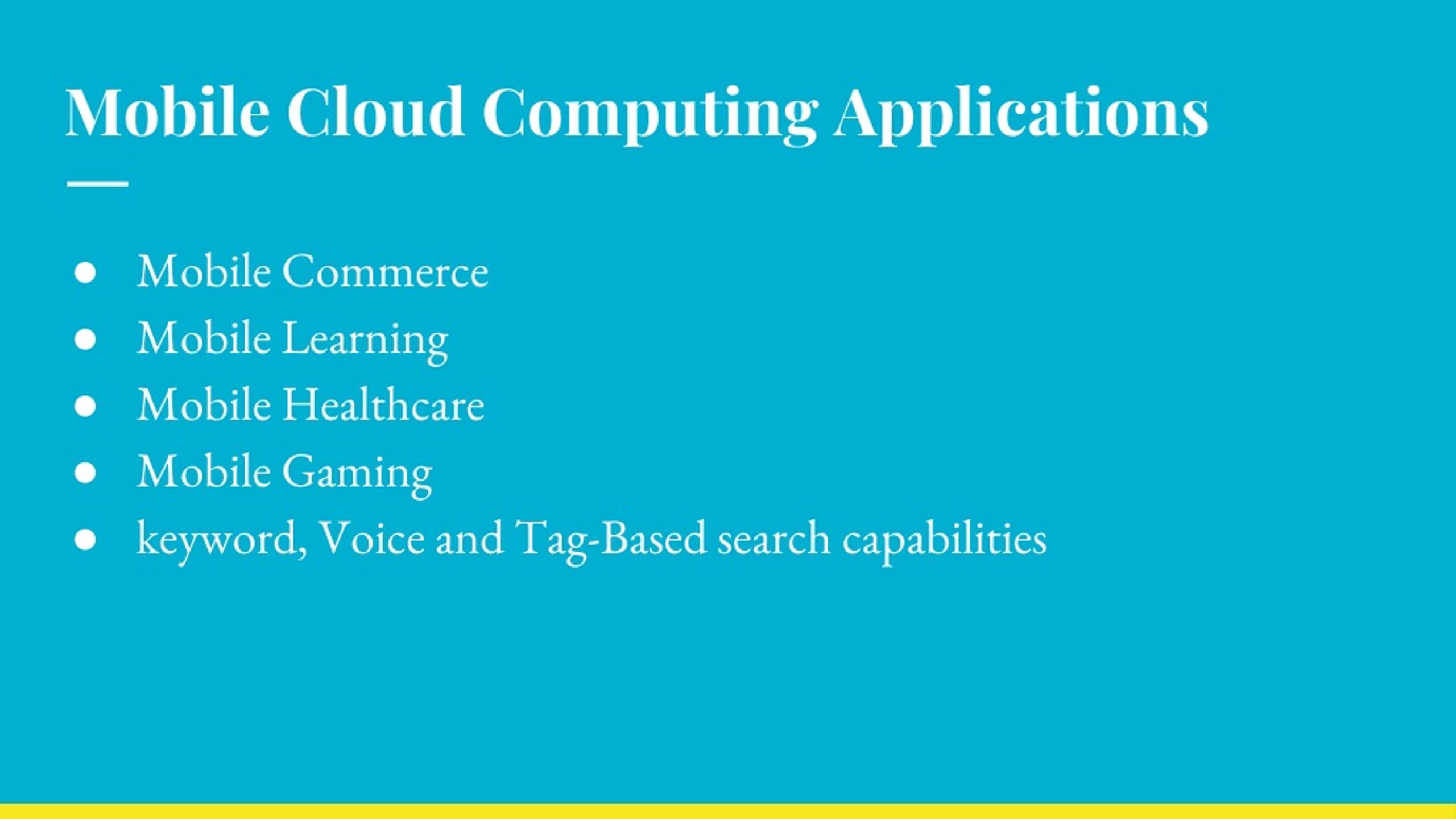 PPT Mobile Cloud Computing Architectures, Advantages, Applications