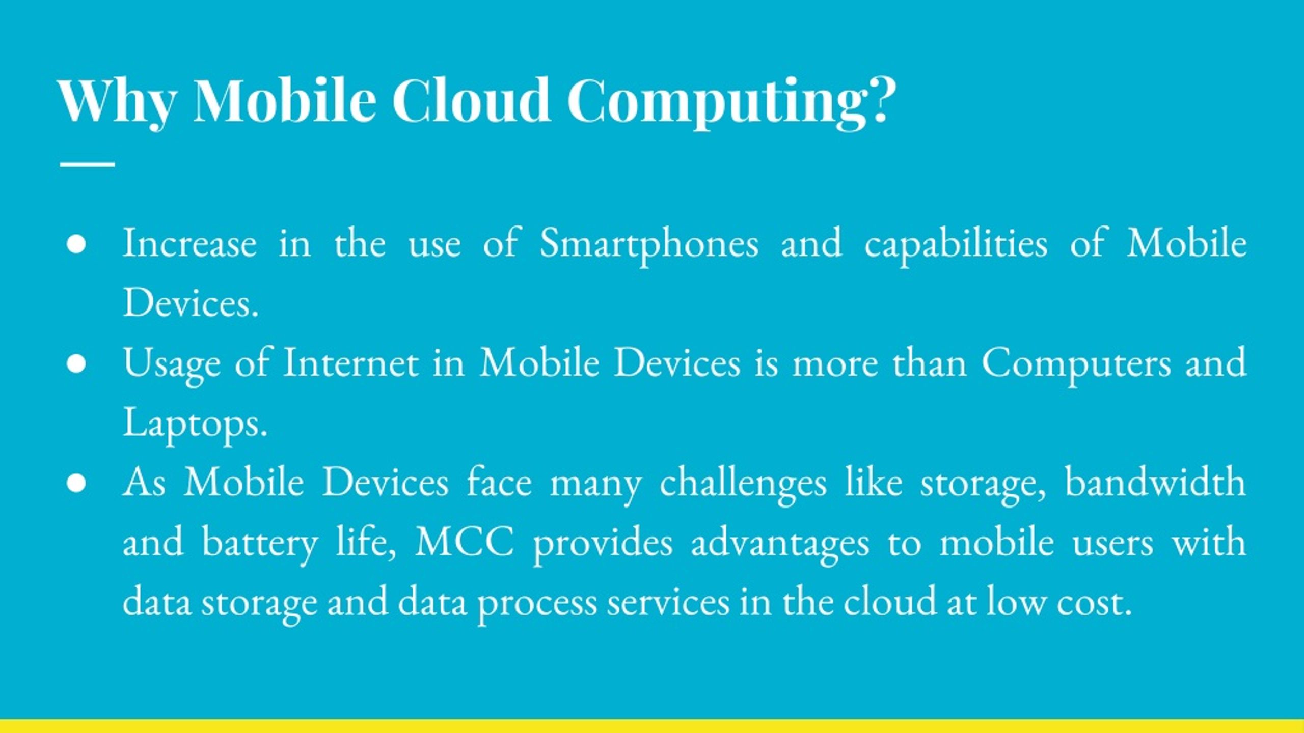 PPT Mobile Cloud Computing Architectures, Advantages, Applications