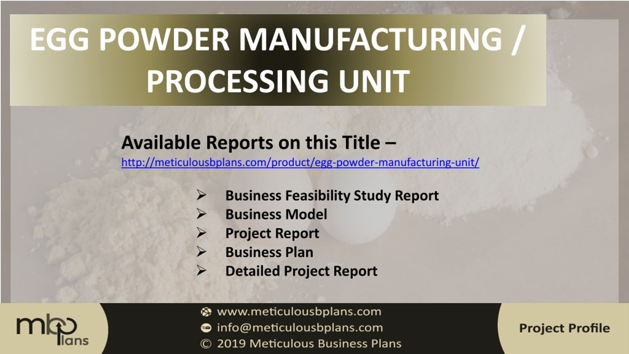 PPT Egg Powder Manufacturing / Processing Unit PowerPoint