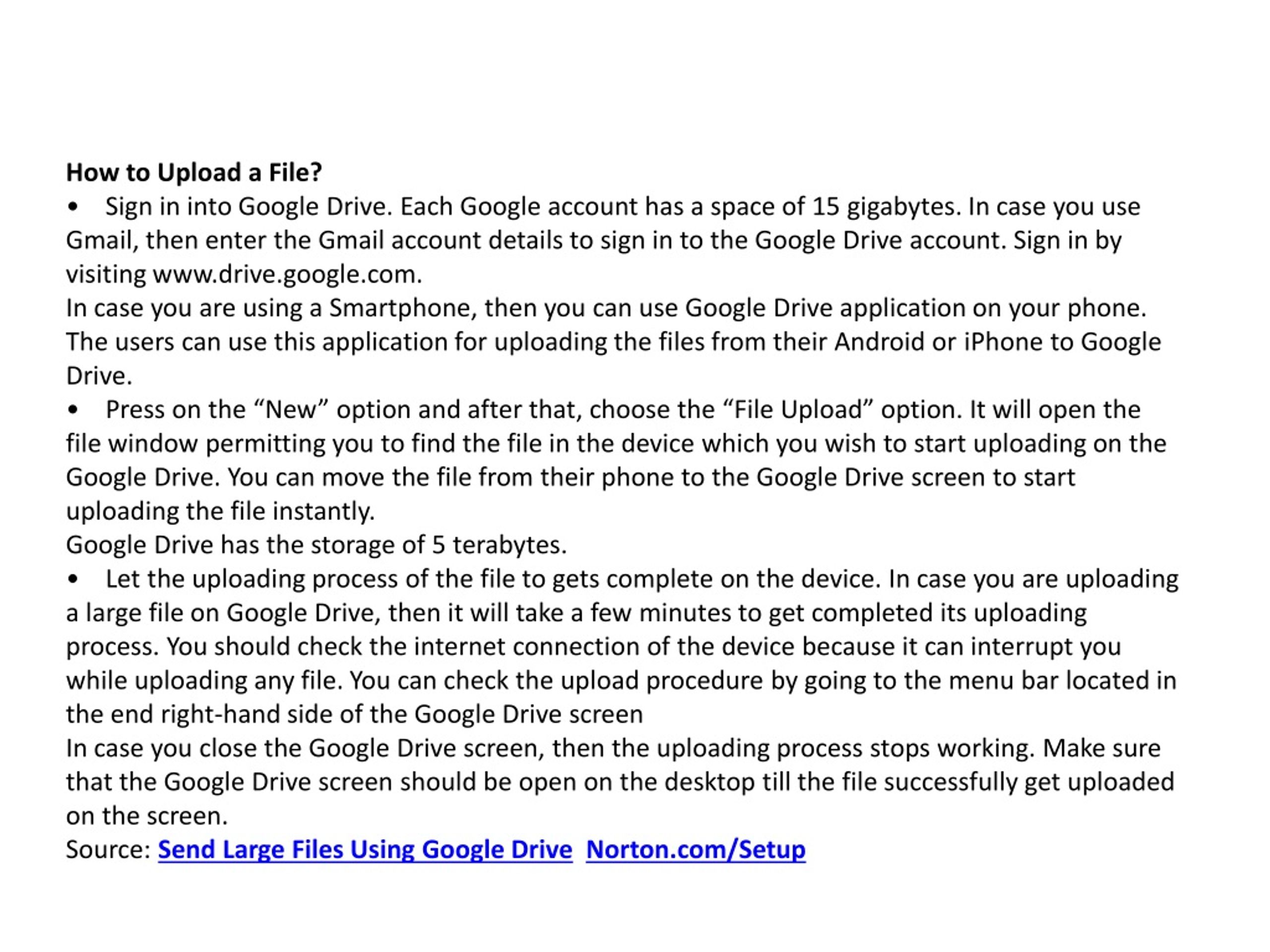 PPT How to Send Large Files Using Google Drive PowerPoint