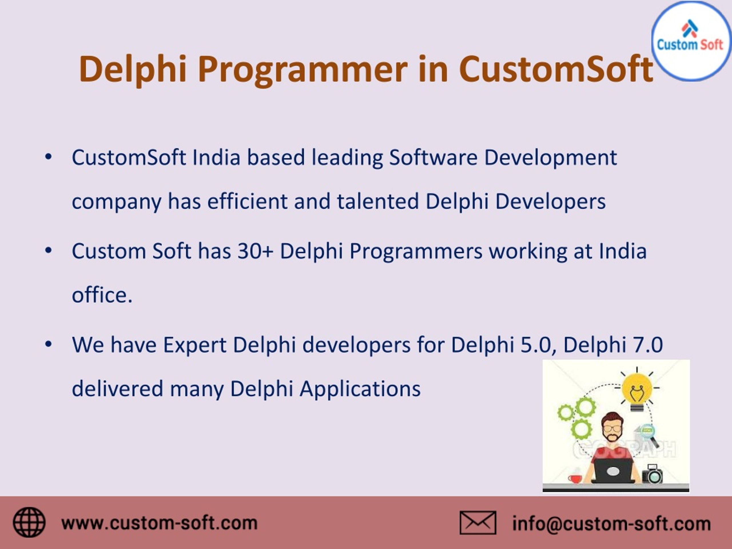 PPT Best Delphi Programmer CustomSoft PowerPoint Presentation, free