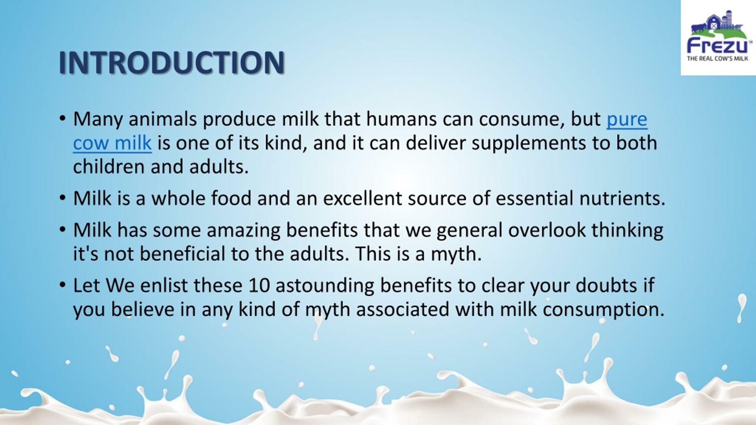 PPT 10 incredible benefits of Drinking Pure Cow Milk PowerPoint Presentation ID8336186