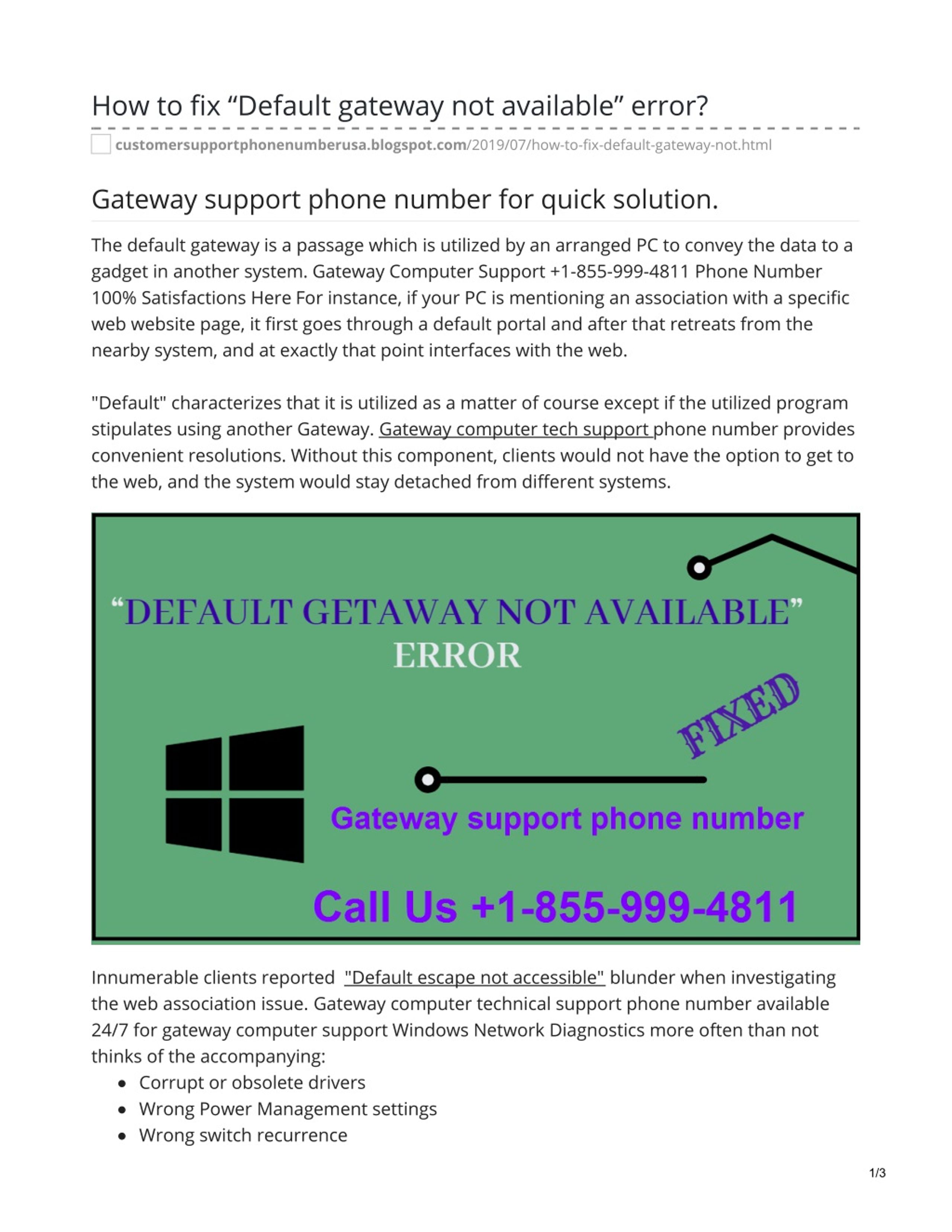 PPT How to fix “Default gateway not available” error? PowerPoint