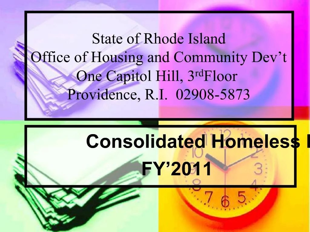 PPT State of Rhode Island Office of Housing and Community Dev t One