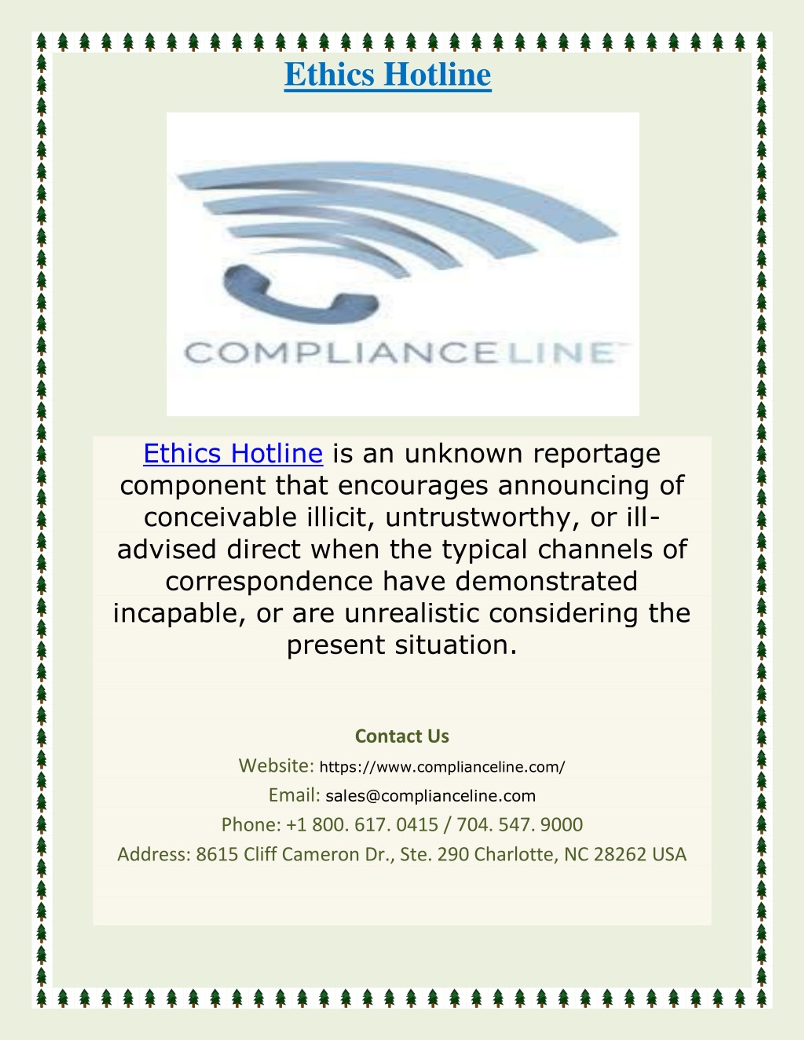 PPT Ethics Hotline PowerPoint Presentation, free download ID8414933