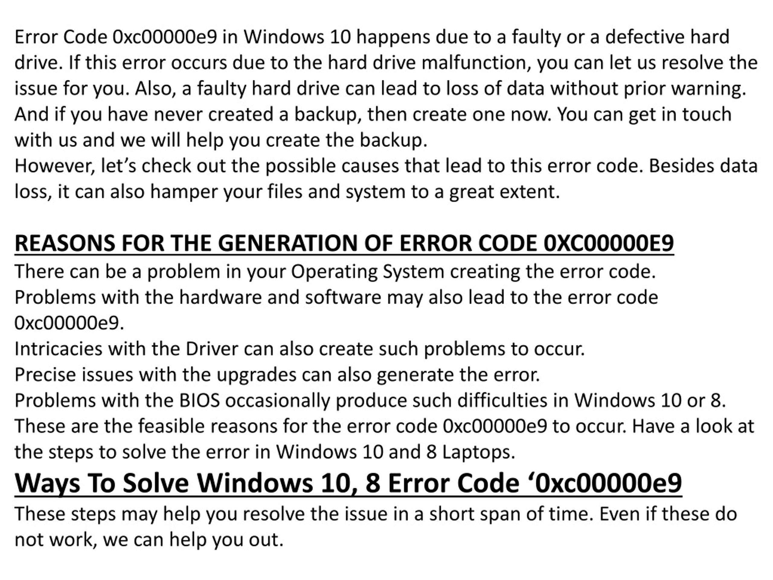 PPT Fix Error Code 0xc00000e9 in Windows 10 PowerPoint Presentation