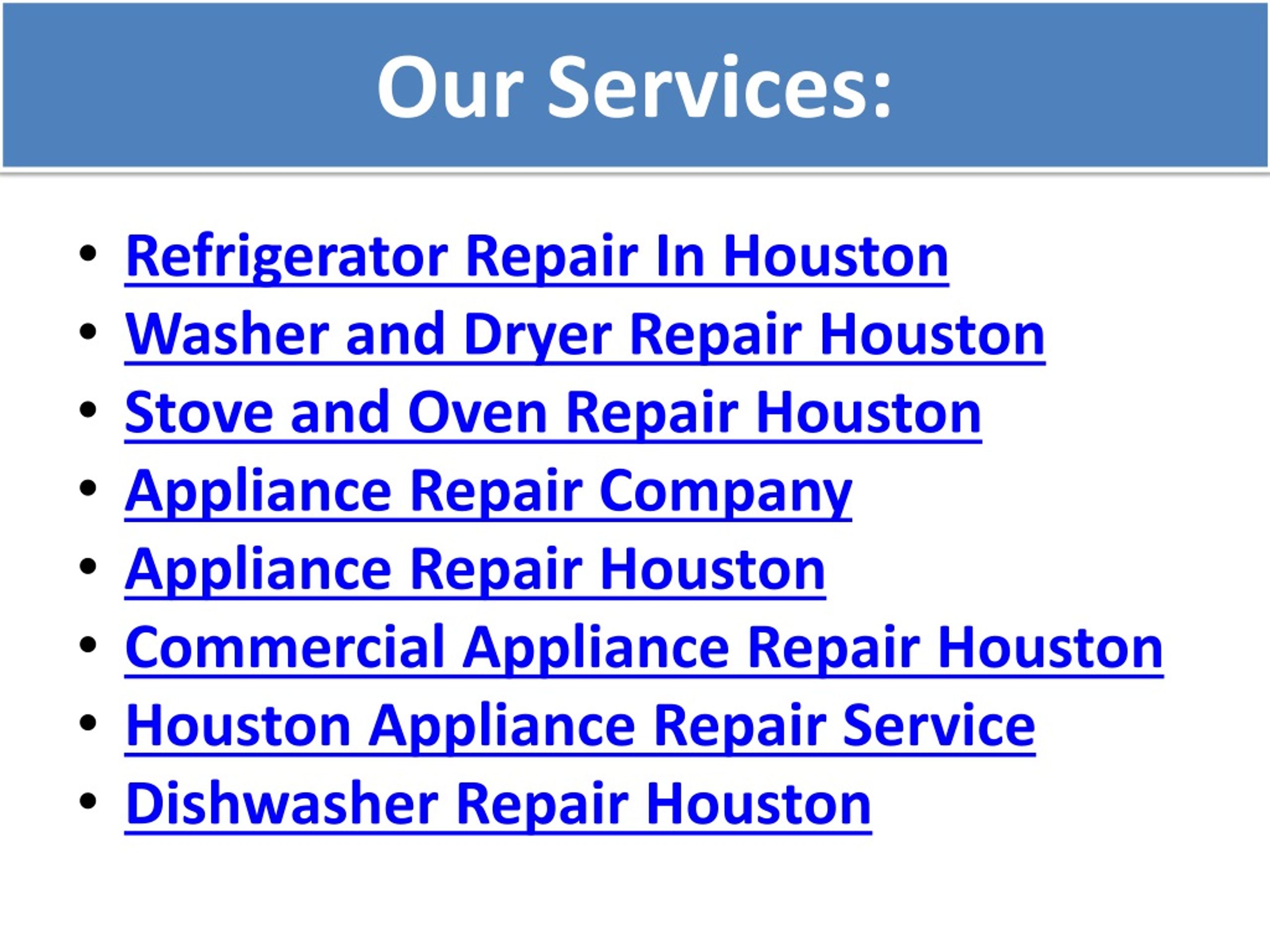 PPT Stove and Oven Repair Houston PowerPoint Presentation, free