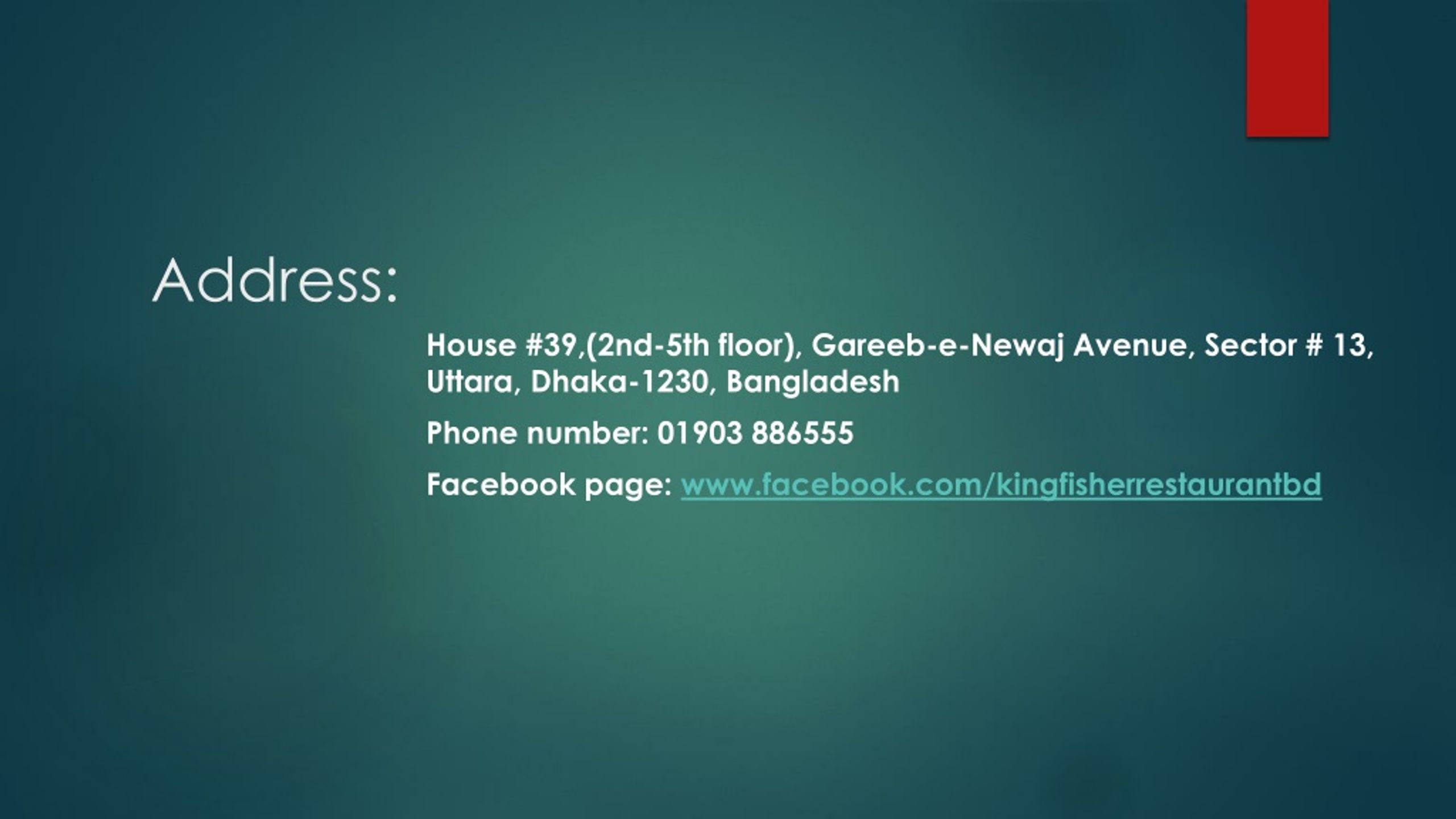 PPT Kingfisher Restaurant foods menu PowerPoint Presentation, free