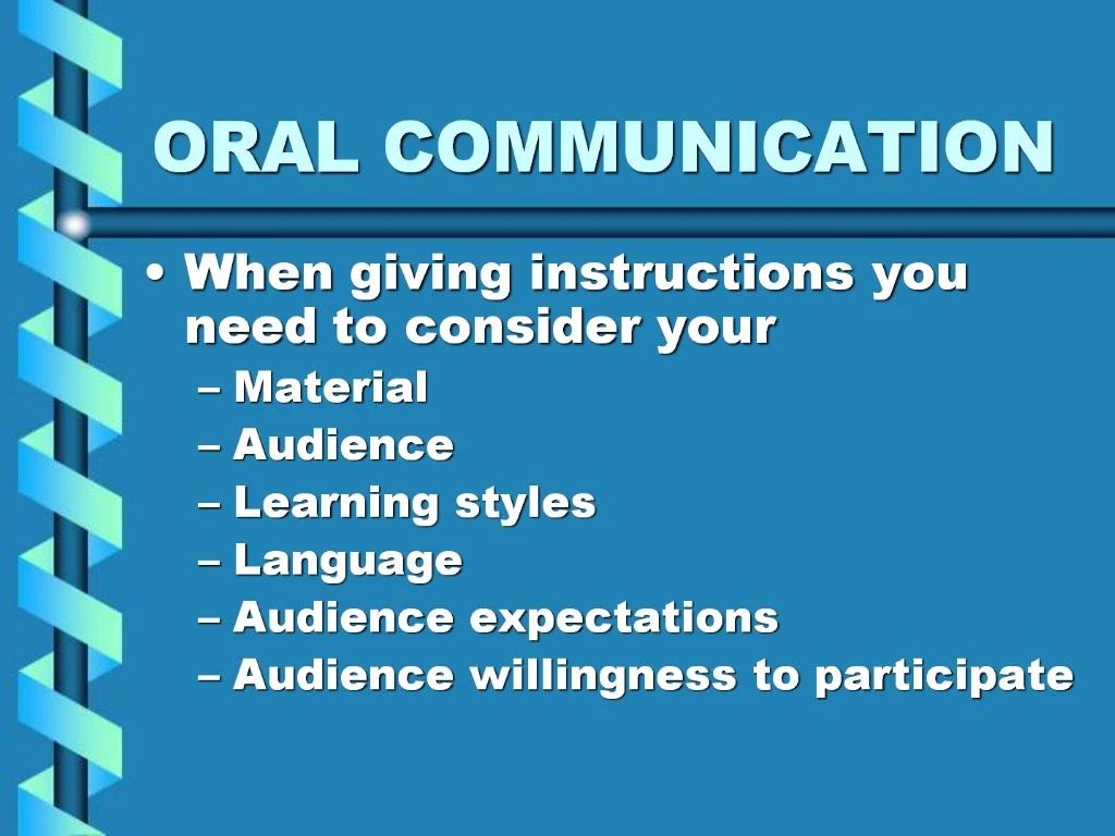 PPT ORAL COMMUNICATION PowerPoint Presentation, free download ID846823