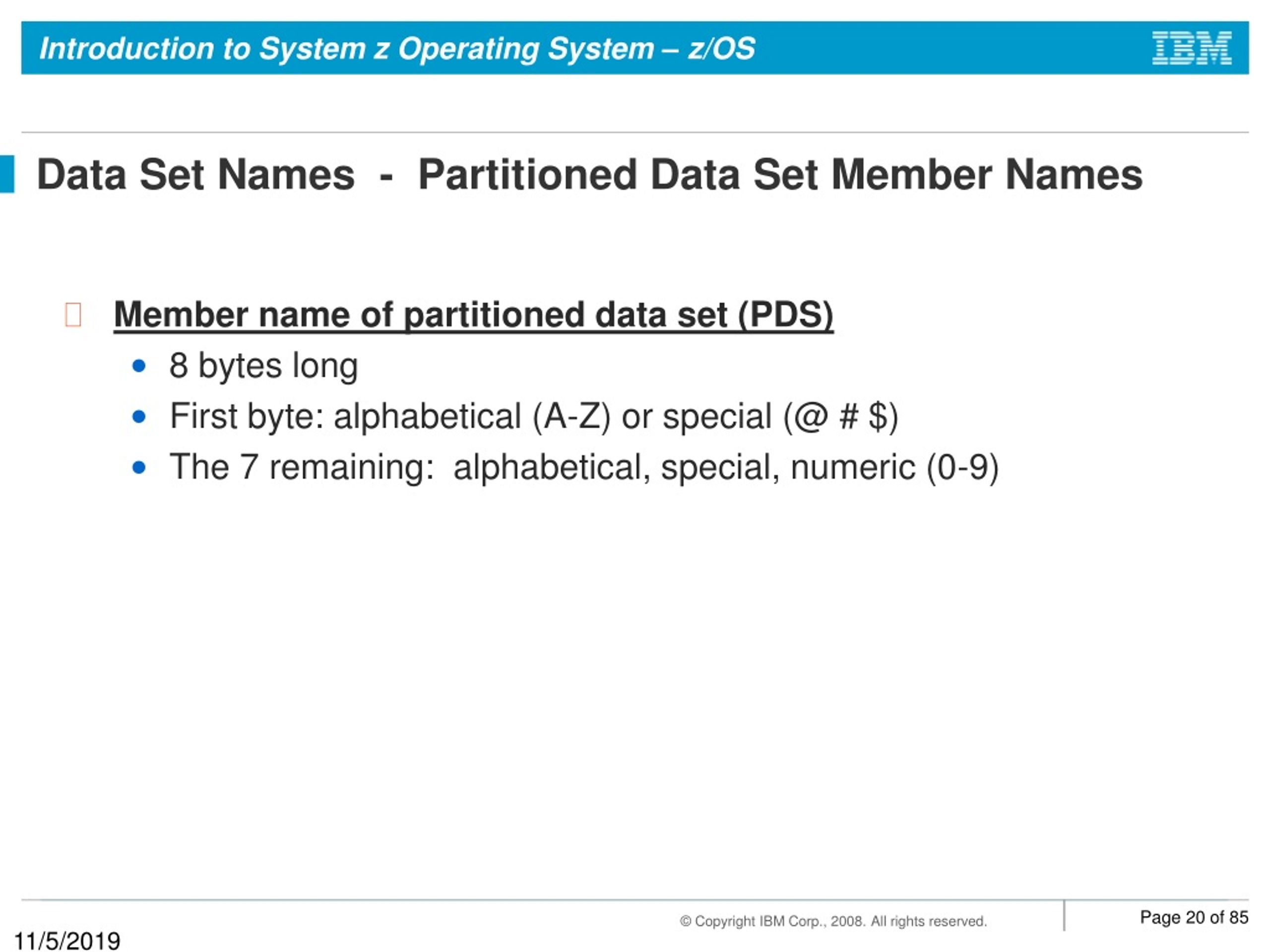 PPT z/OS Data Sets, Disk VTOC, PowerPoint Presentation, free download
