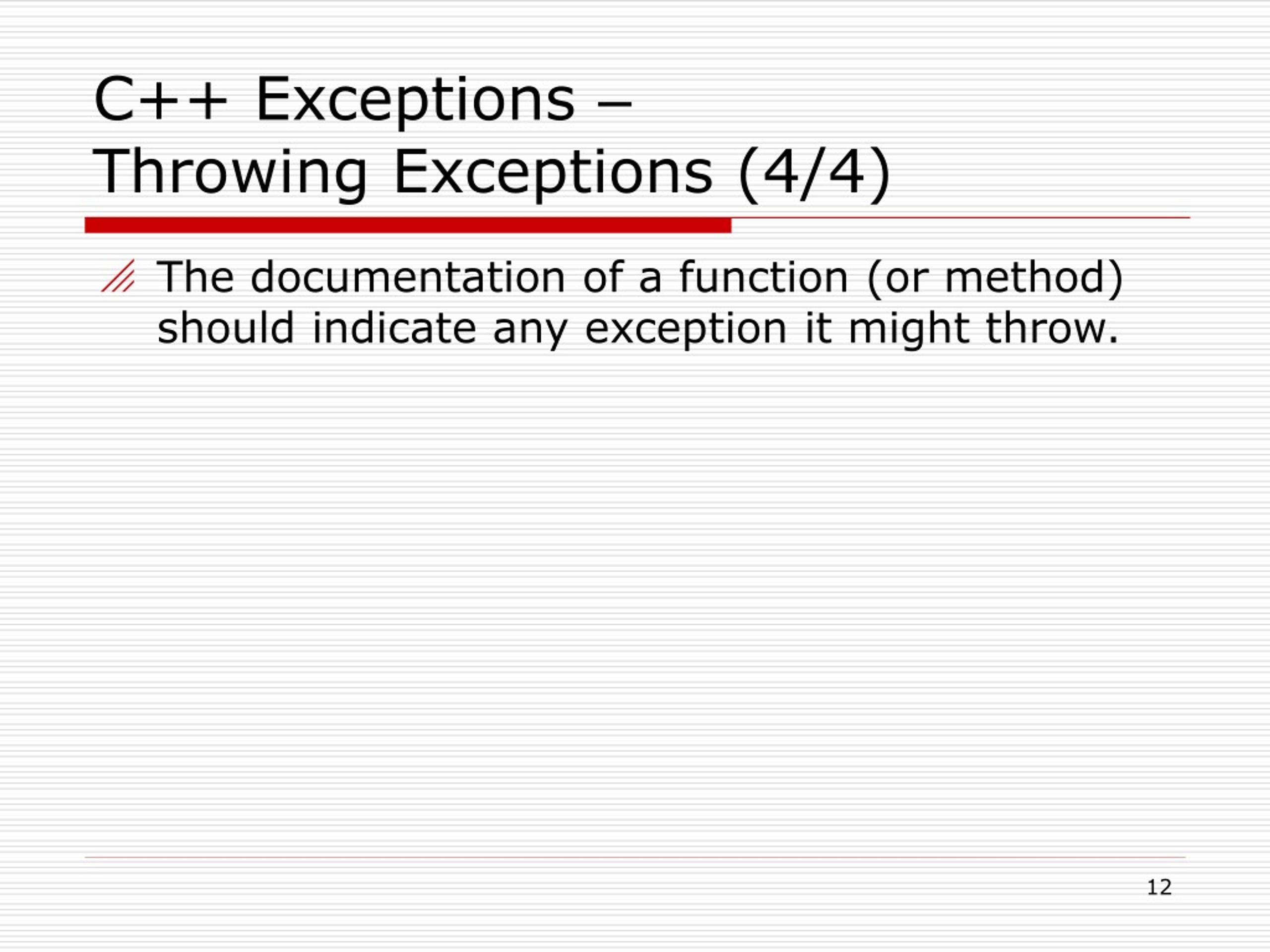 PPT The C++ Exceptions PowerPoint Presentation, free download ID8524394