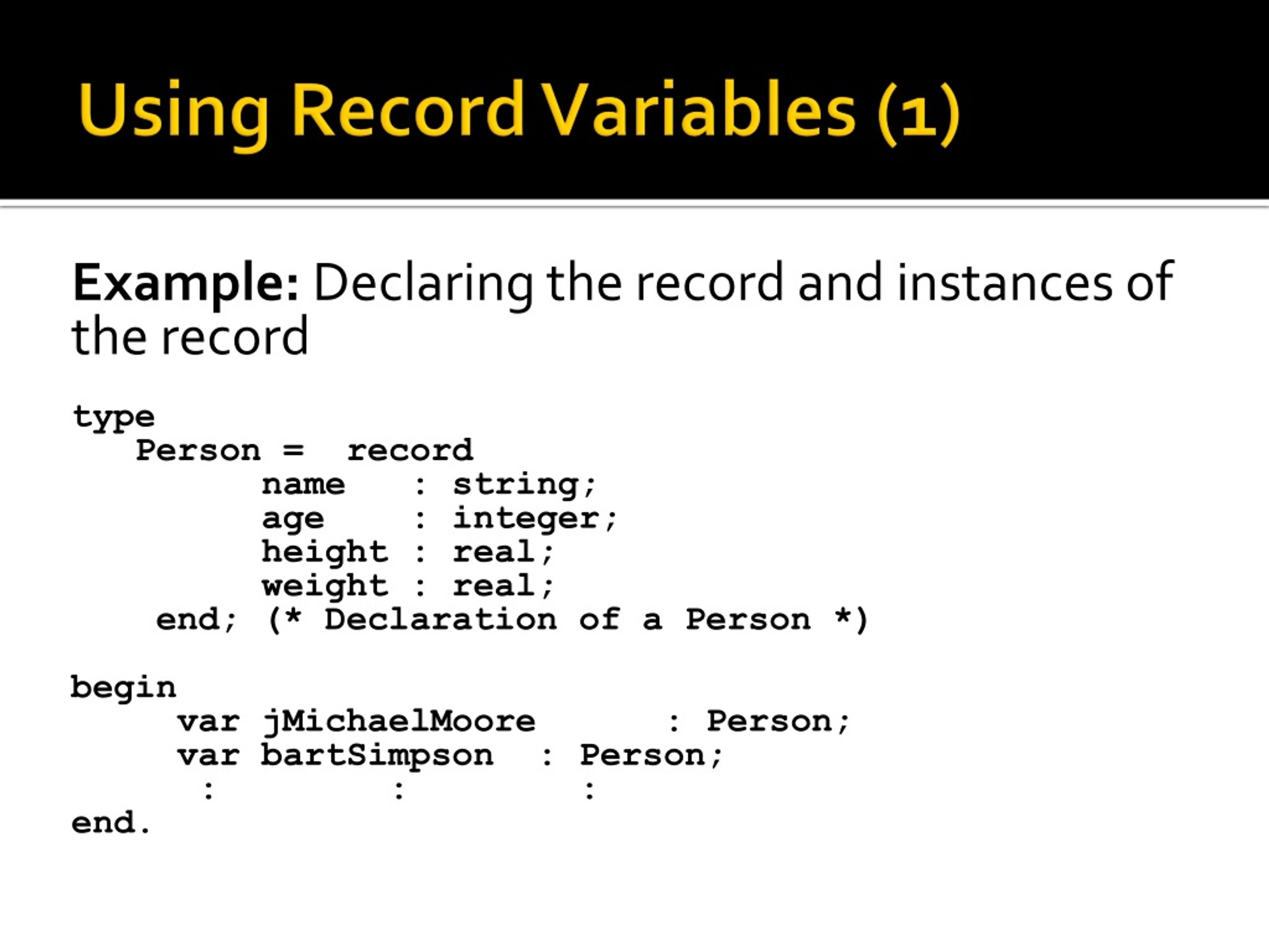 PPT Dasar Pemrograman Record PowerPoint Presentation, free download