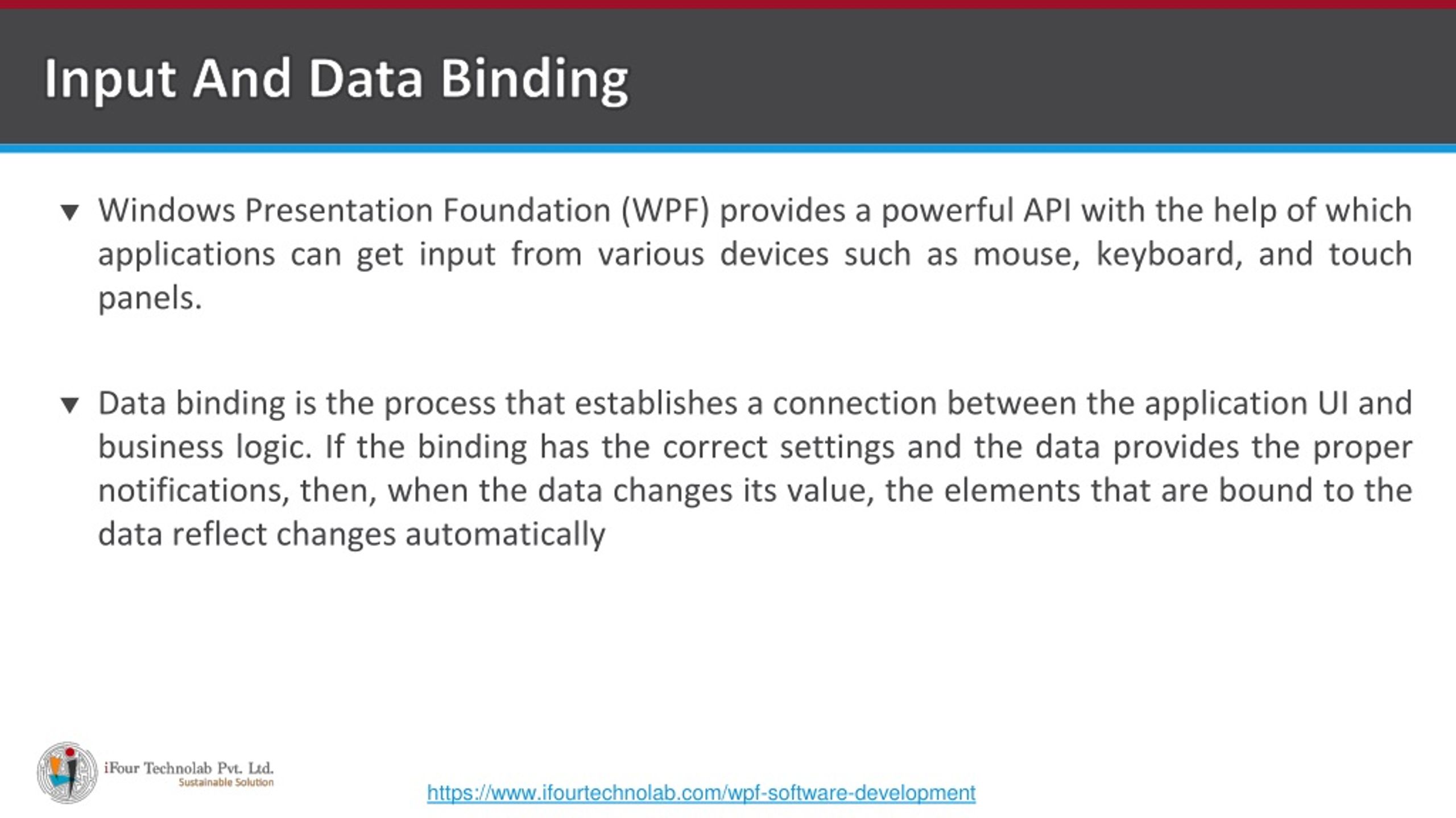PPT Input And Data Binding in WPF Development PowerPoint Presentation