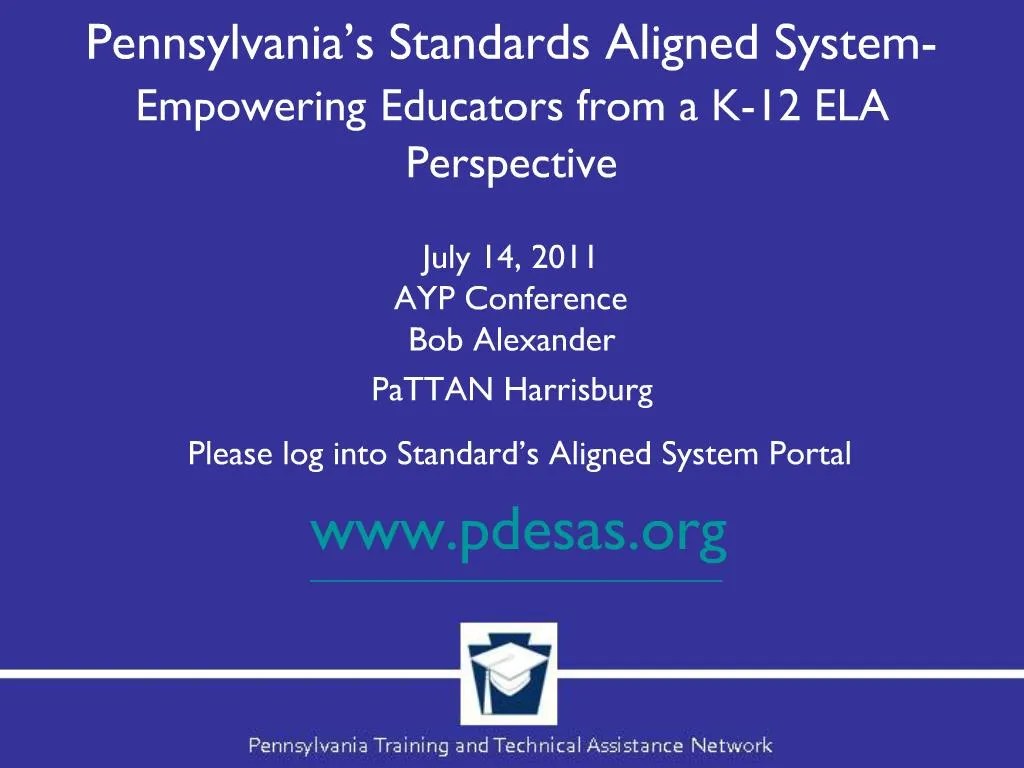 PPT Pennsylvania s Standards Aligned SystemEmpowering Educators from