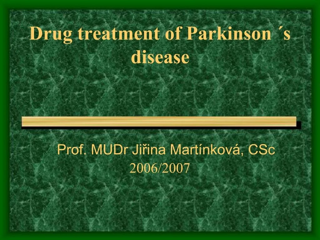 PPT Drug treatment of Parkinson s disease PowerPoint Presentation