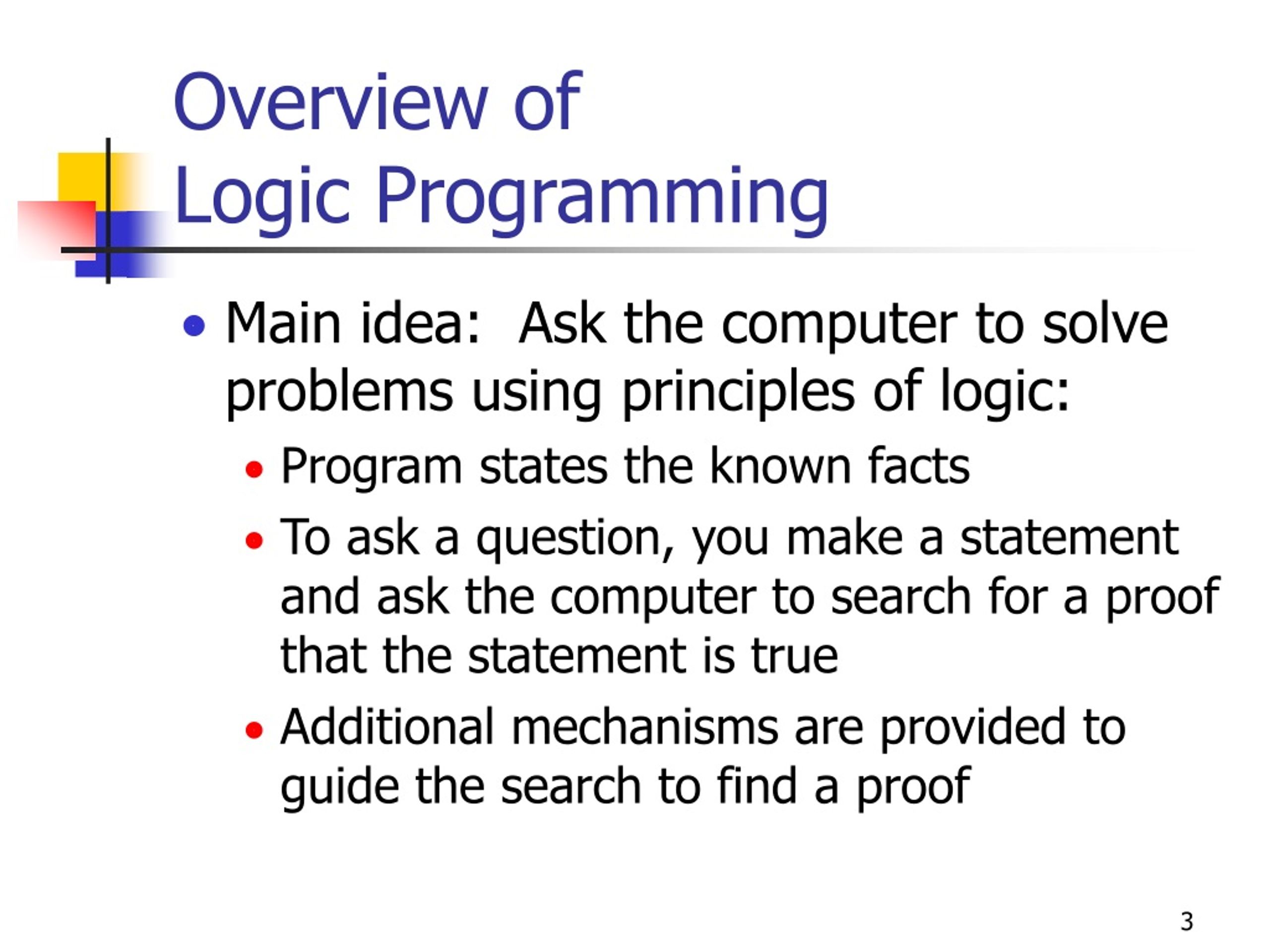 PPT Logic Programming Languages PowerPoint Presentation, free