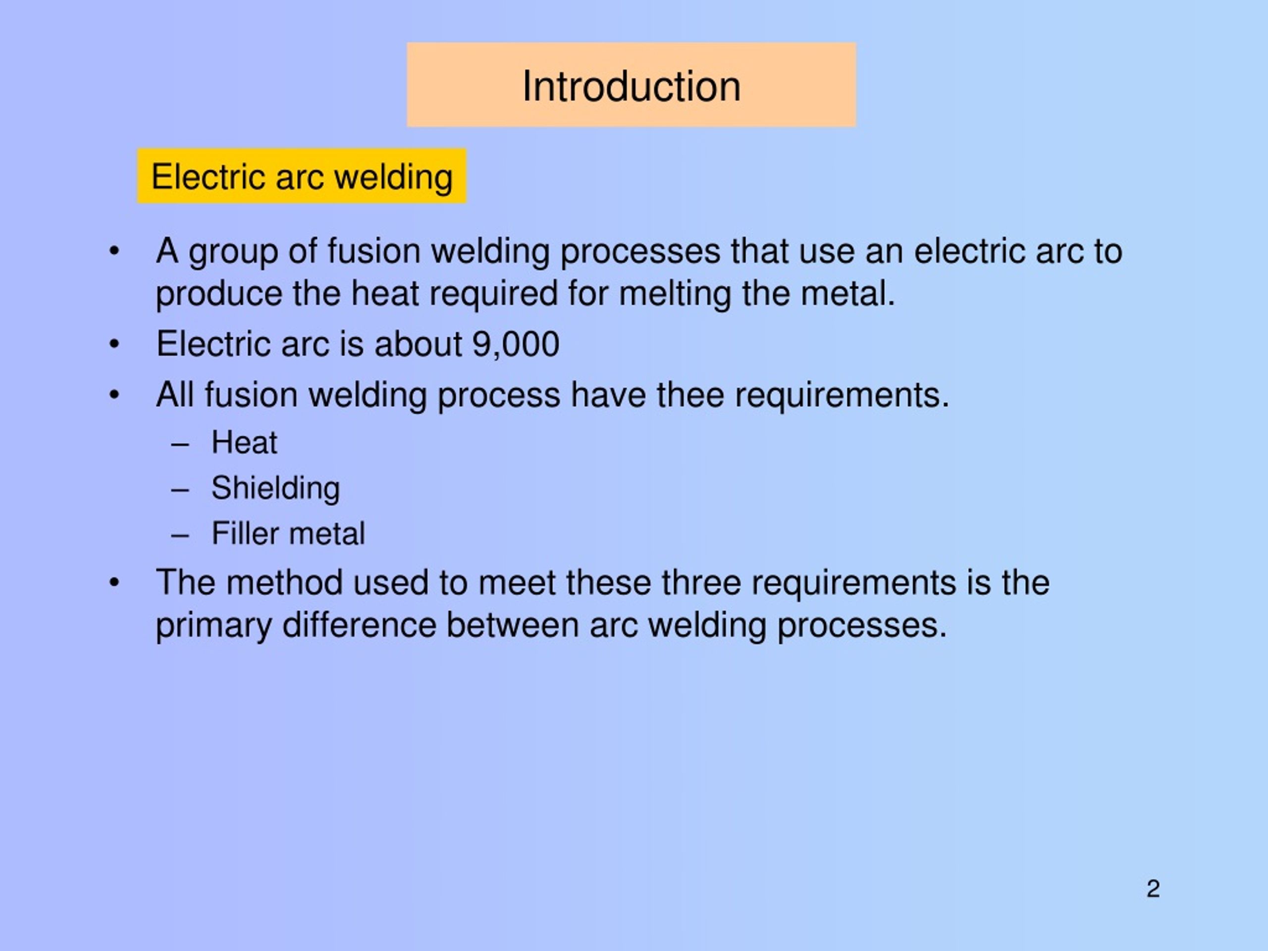 PPT ELECTRIC ARC WELDING PowerPoint Presentation, free download ID