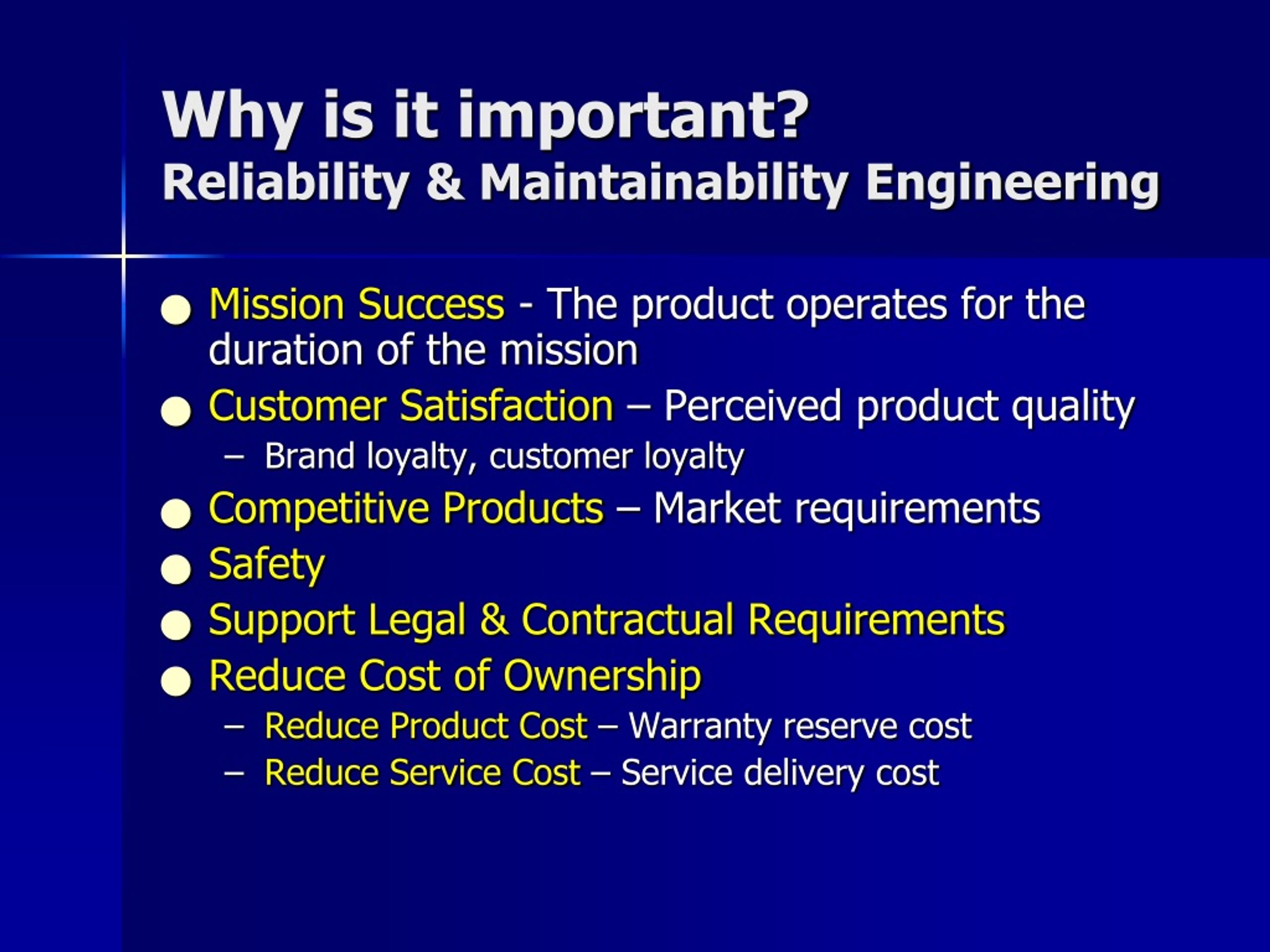 PPT Reliability & Maintainability Engineering An Introduction
