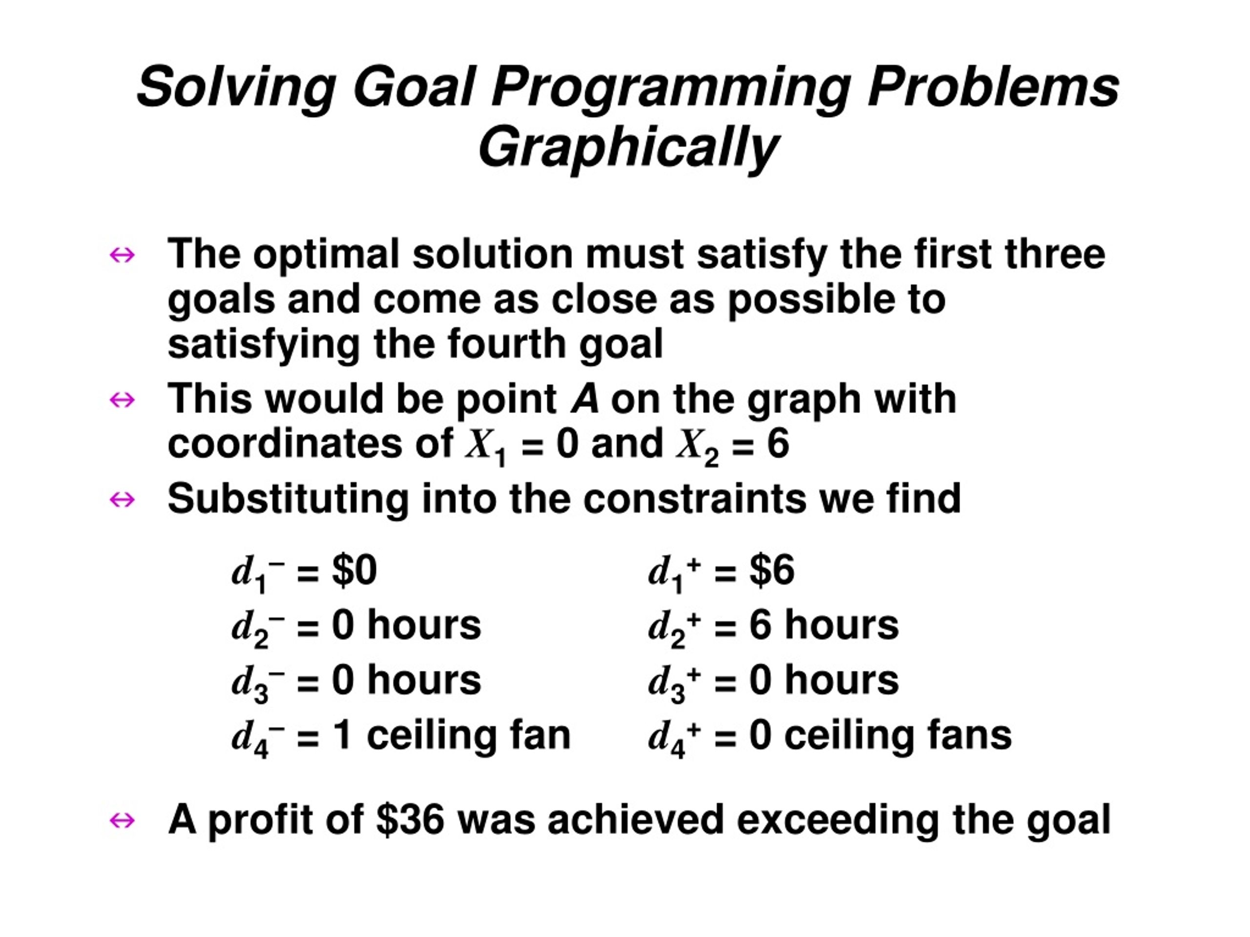 PPT Integer Programming and Goal Programming PowerPoint Presentation ID8683665