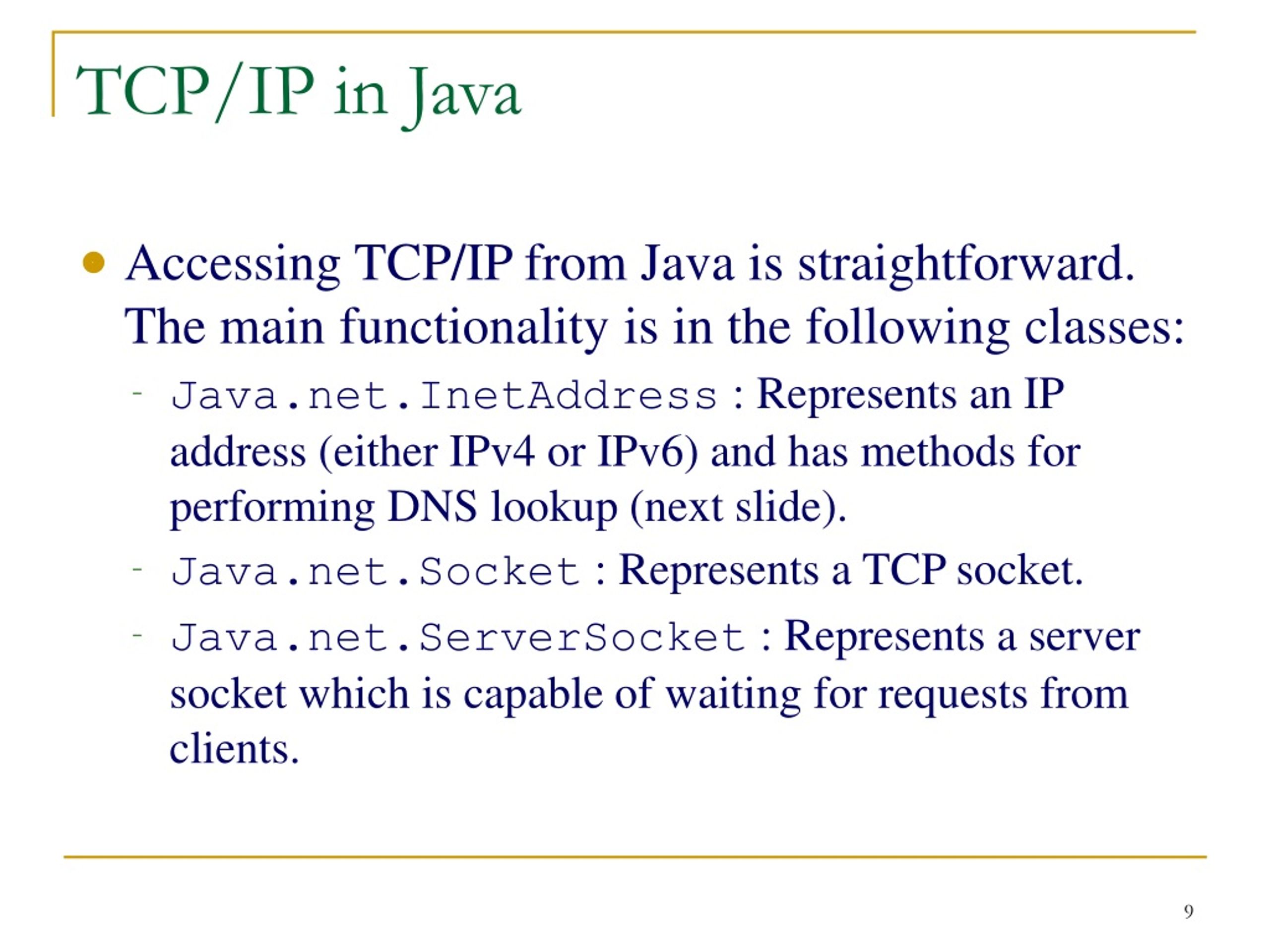 PPT Java Networking Part I PowerPoint Presentation, free download