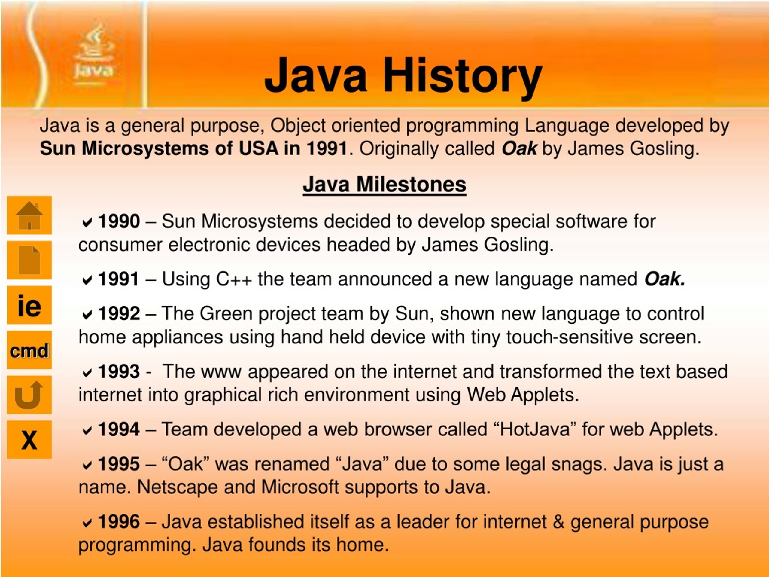 PPT Java Evolution PowerPoint Presentation, free download ID8708472