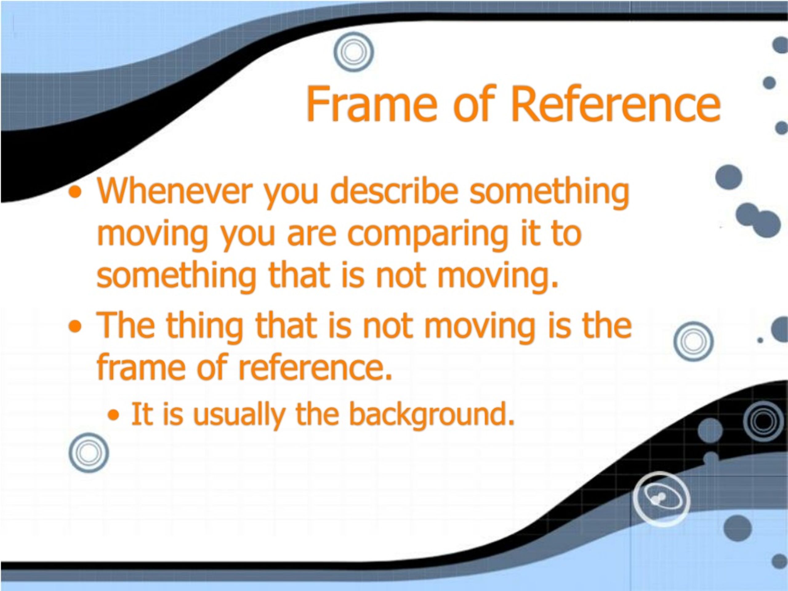 PPT Frame of Reference PowerPoint Presentation, free download ID