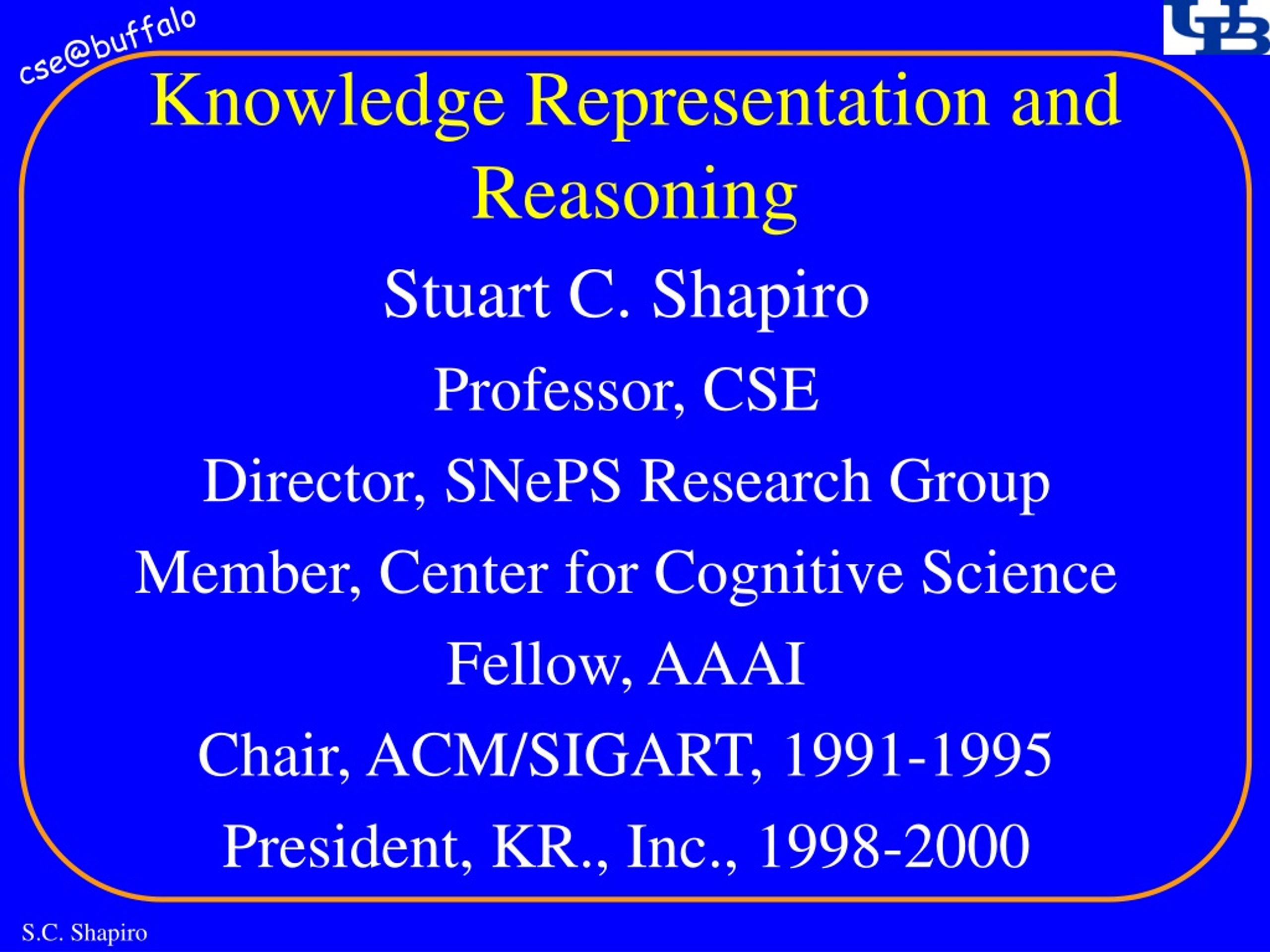 PPT Knowledge Representation and Reasoning PowerPoint Presentation