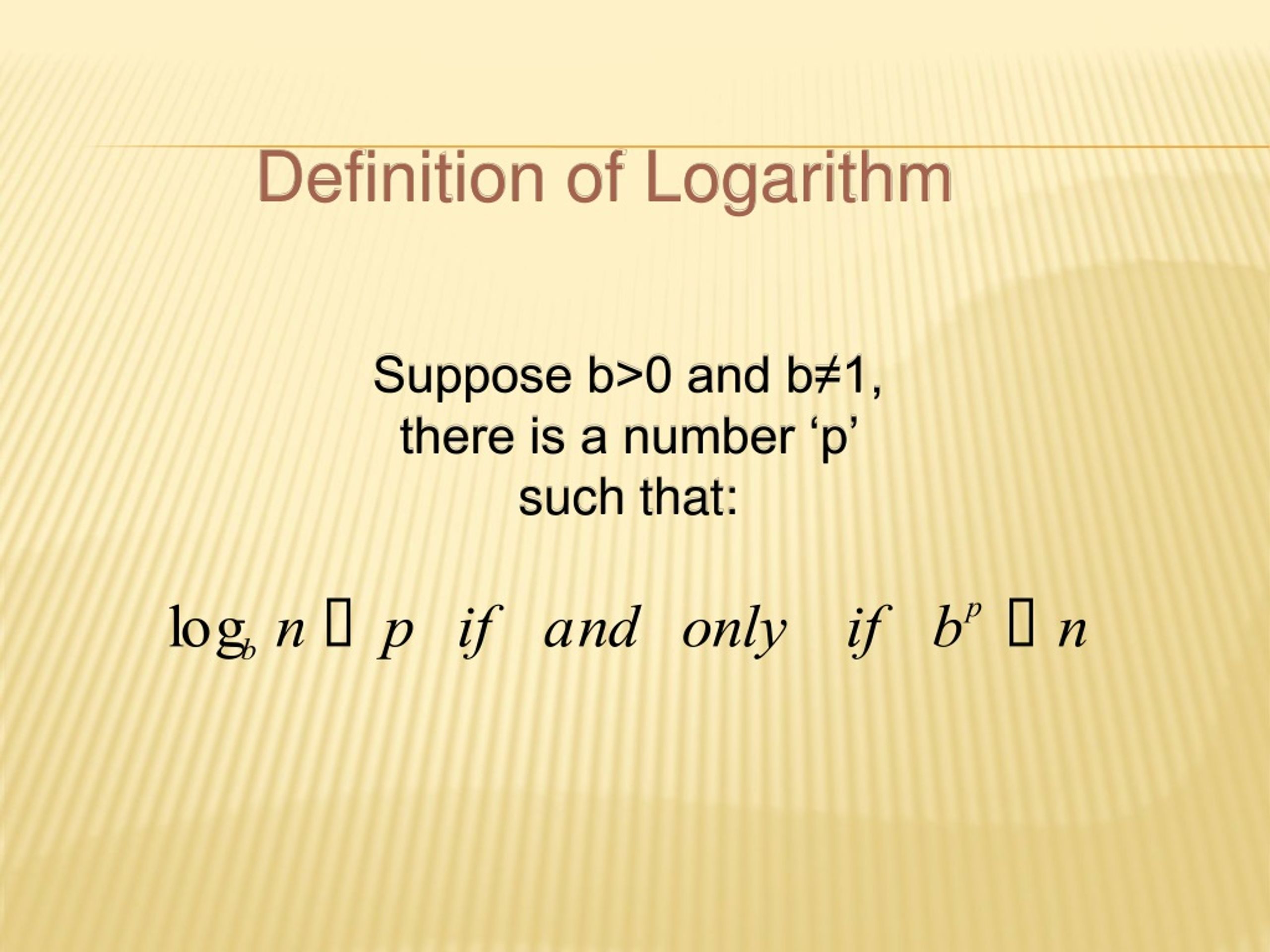 PPT Introduction To Logarithms PowerPoint Presentation, free download