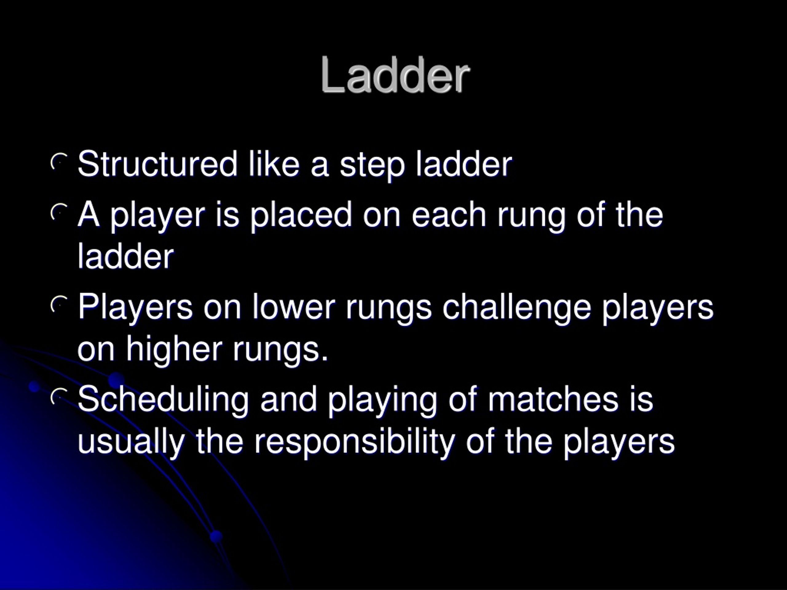 PPT Ladder & Pyramid Tournaments PowerPoint Presentation, free