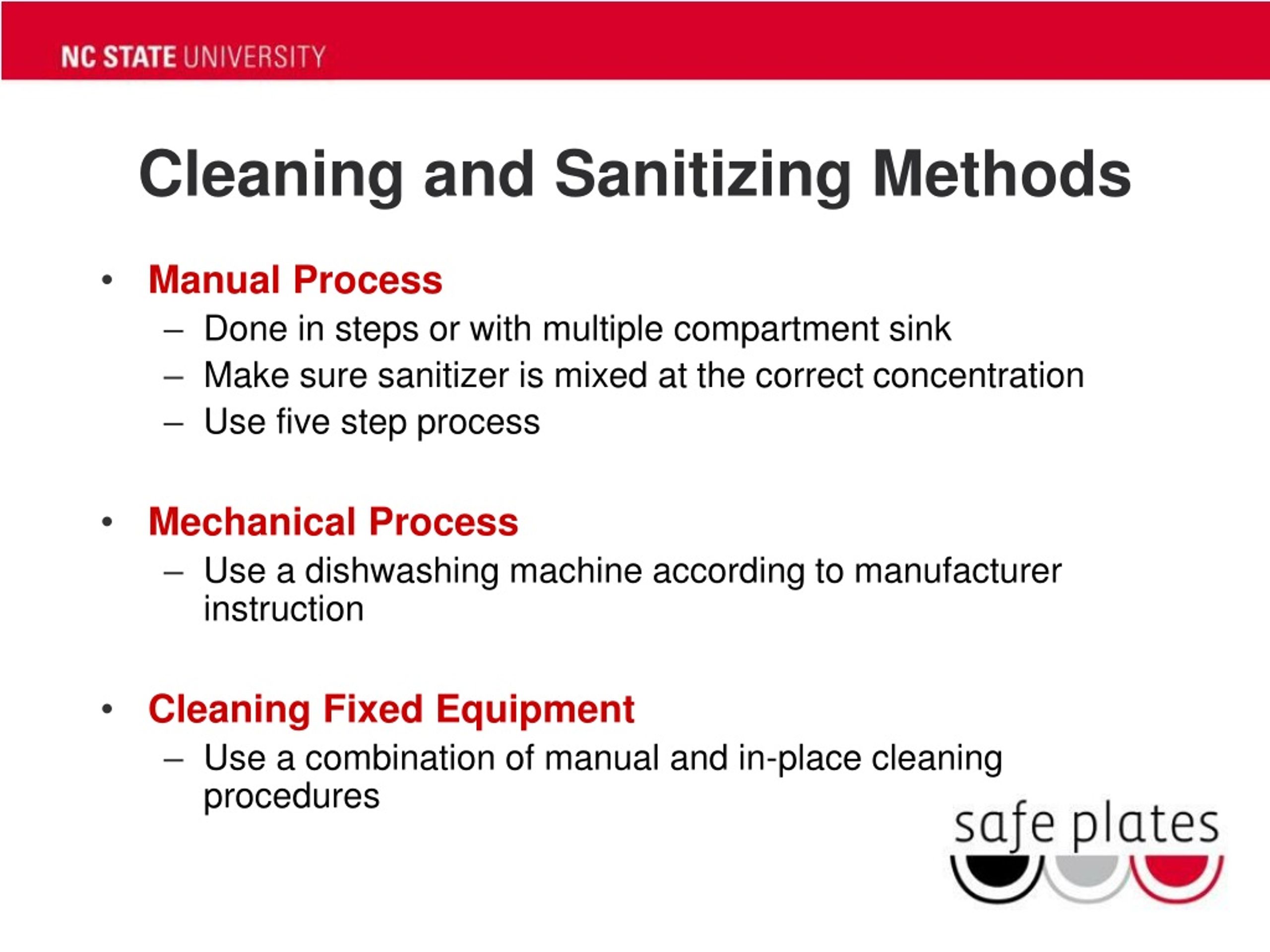 PPT Safe Plates for Home Food Handlers Module 5 Cleaning and