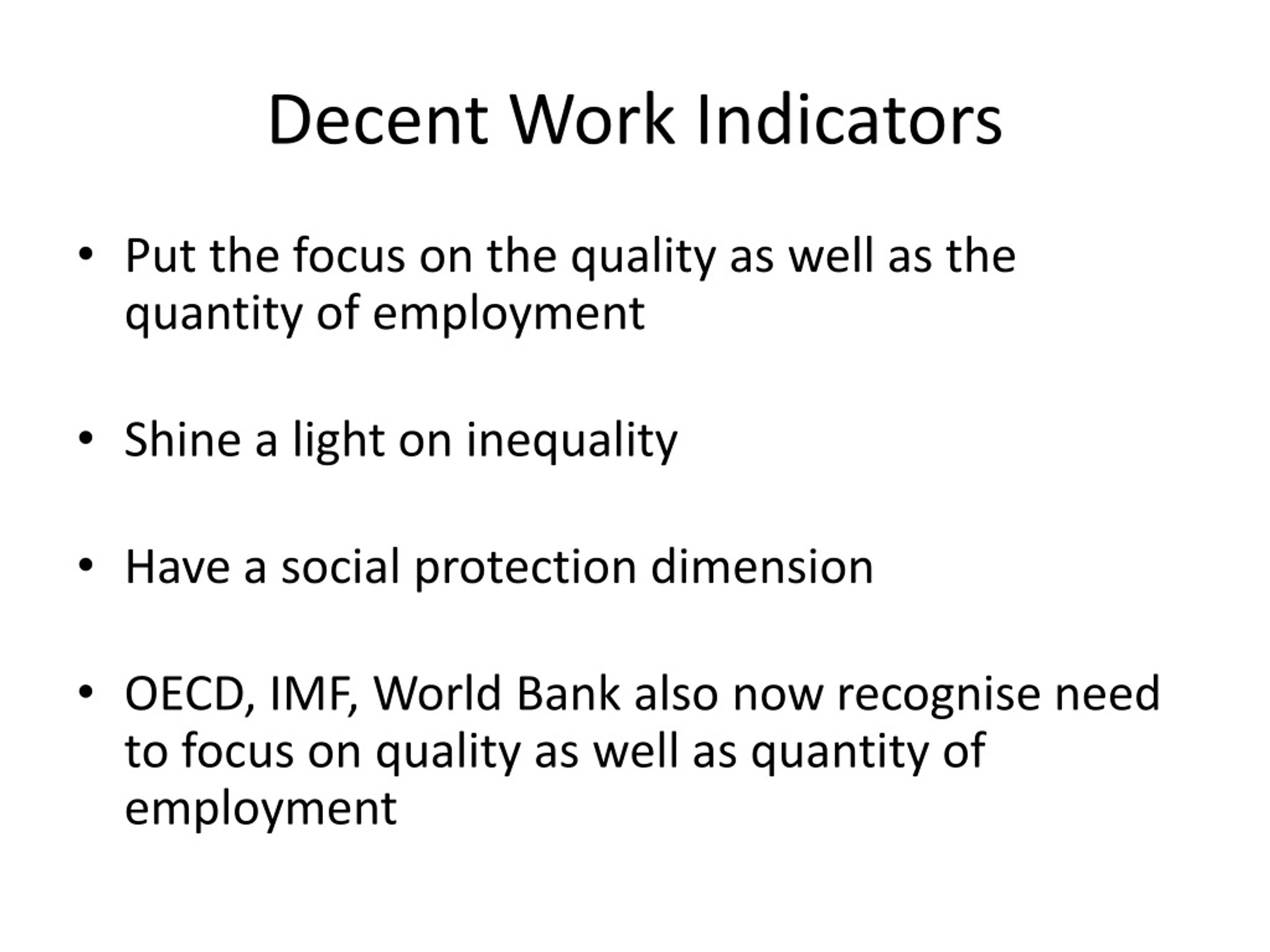PPT The ILO Decent Work Indicators PowerPoint Presentation, free