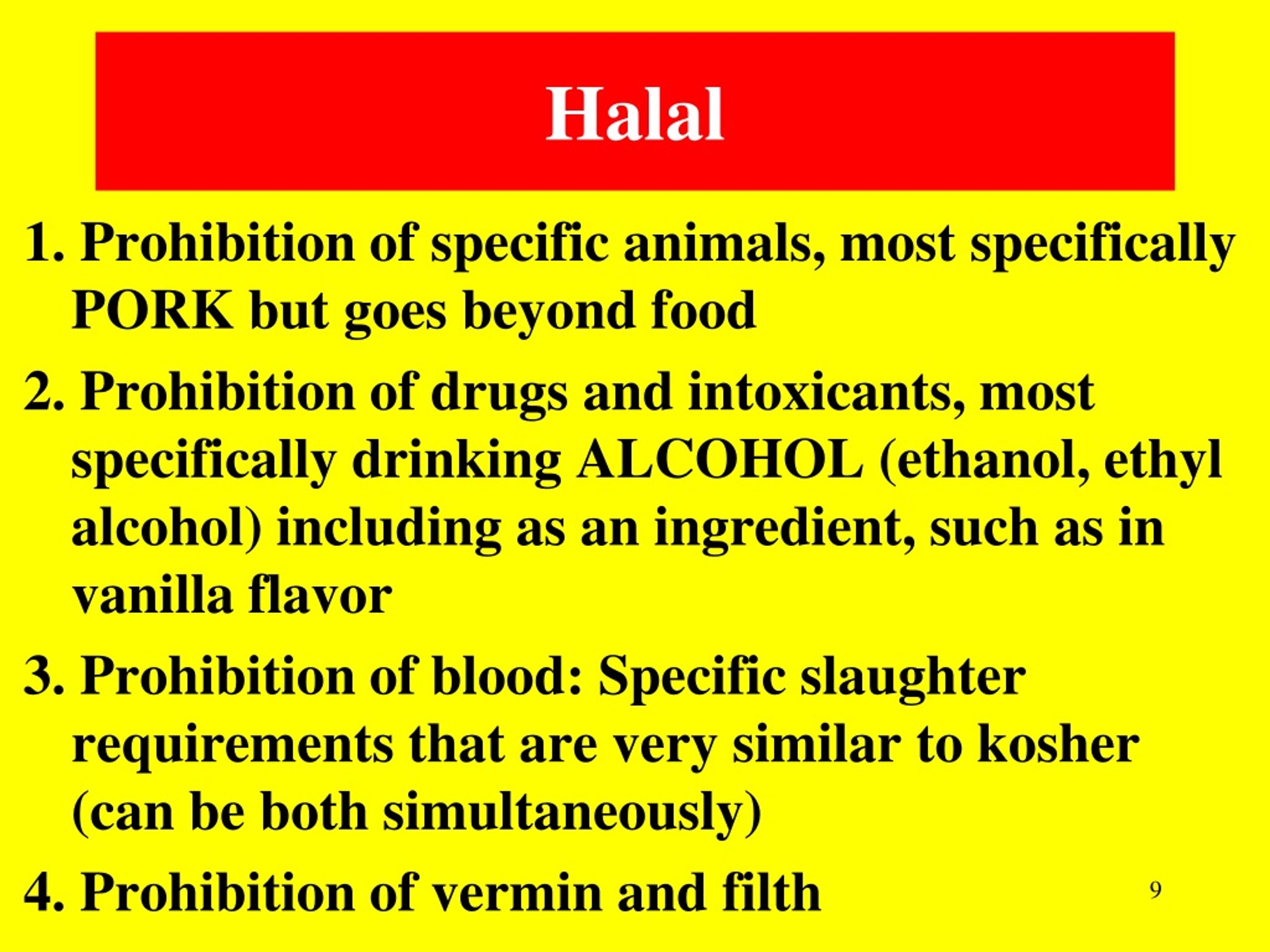 PPT Kosher (Jewish) and Halal (Muslim) Food Regulations PowerPoint