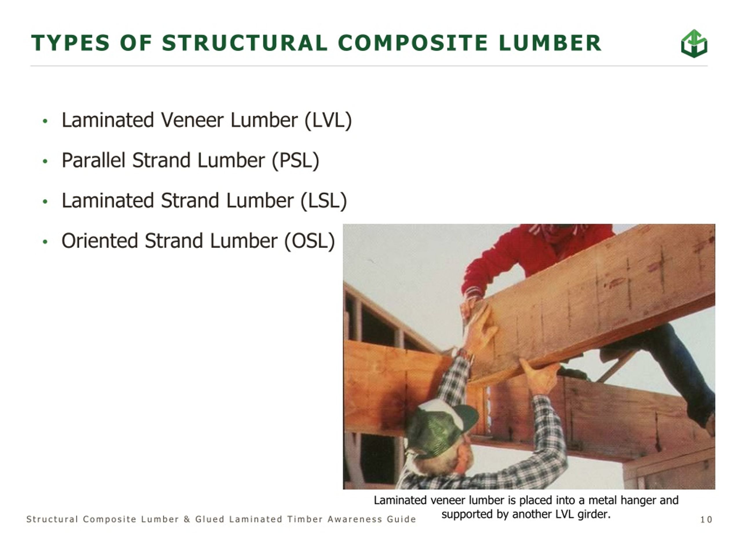 PPT Structural Composite Lumber & Glued Laminated Timber PowerPoint Presentation ID8800538