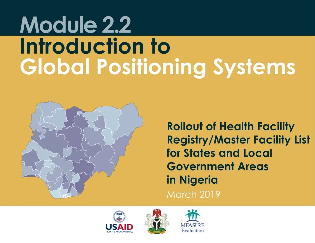 PPT Module 2.2 Introduction to Global Positioning Systems PowerPoint