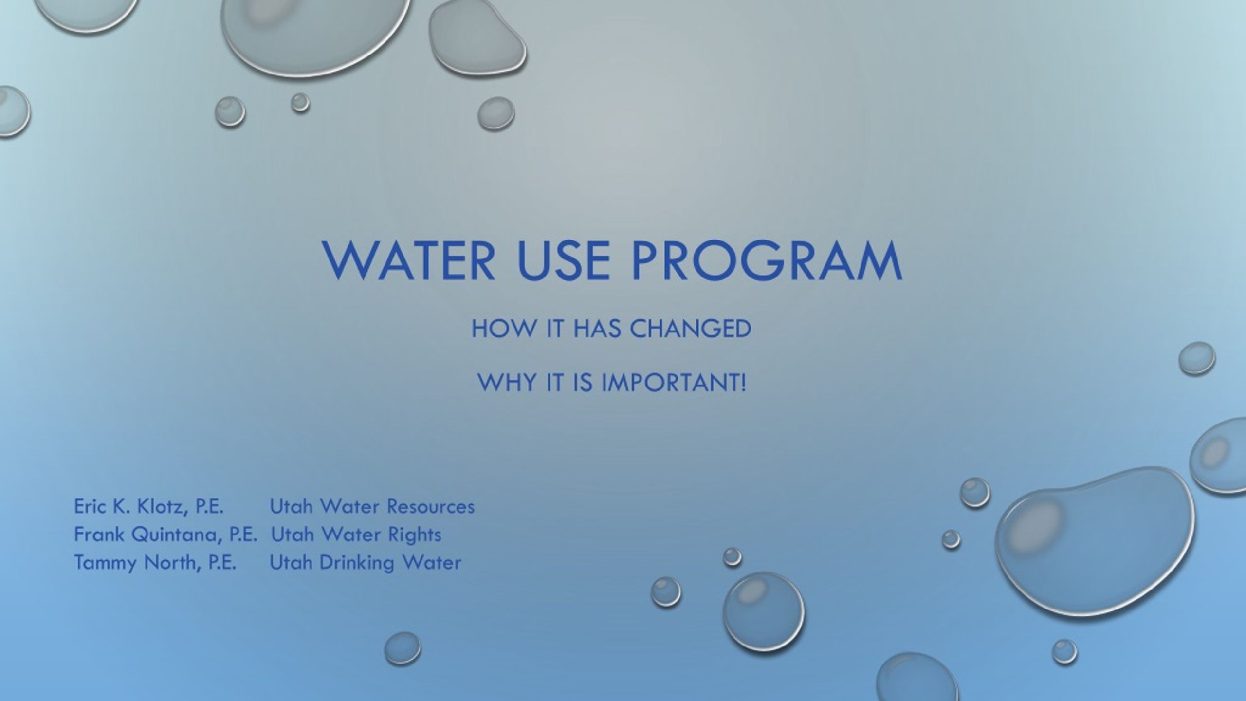 PPT Water Use Program PowerPoint Presentation, free download ID8813242