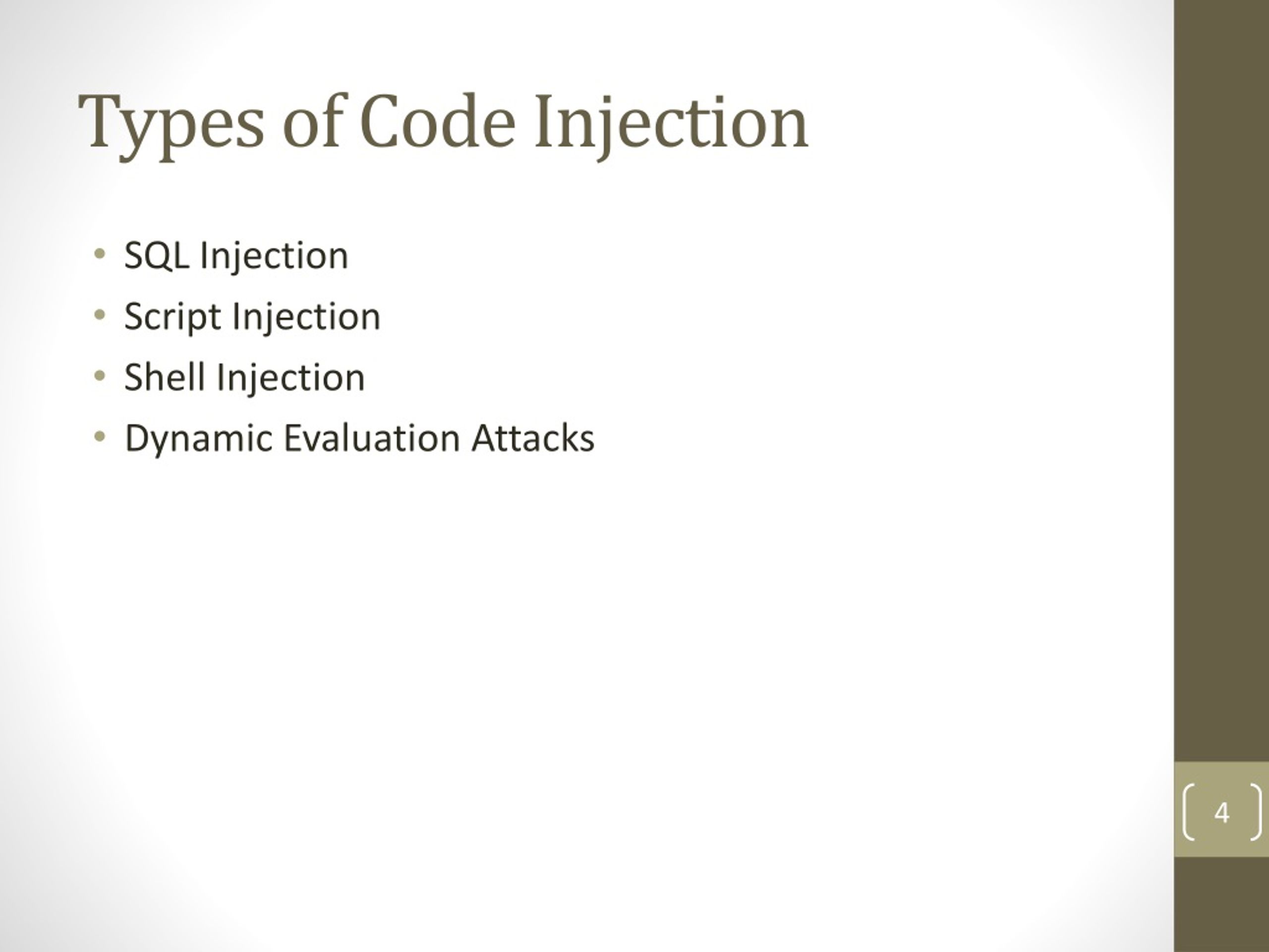 PPT CODE INJECTION PowerPoint Presentation, free download ID8838955