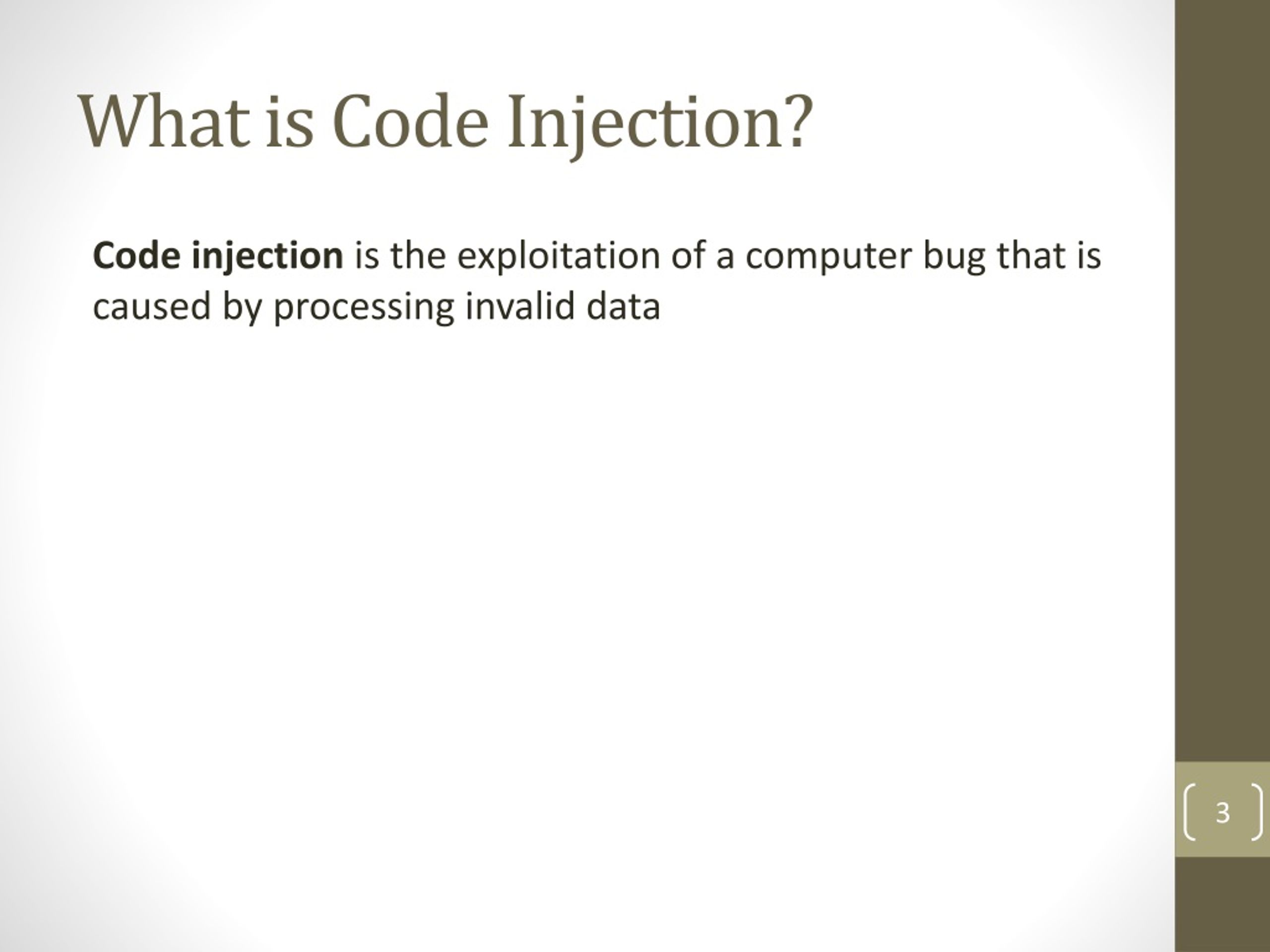 PPT CODE INJECTION PowerPoint Presentation, free download ID8838955