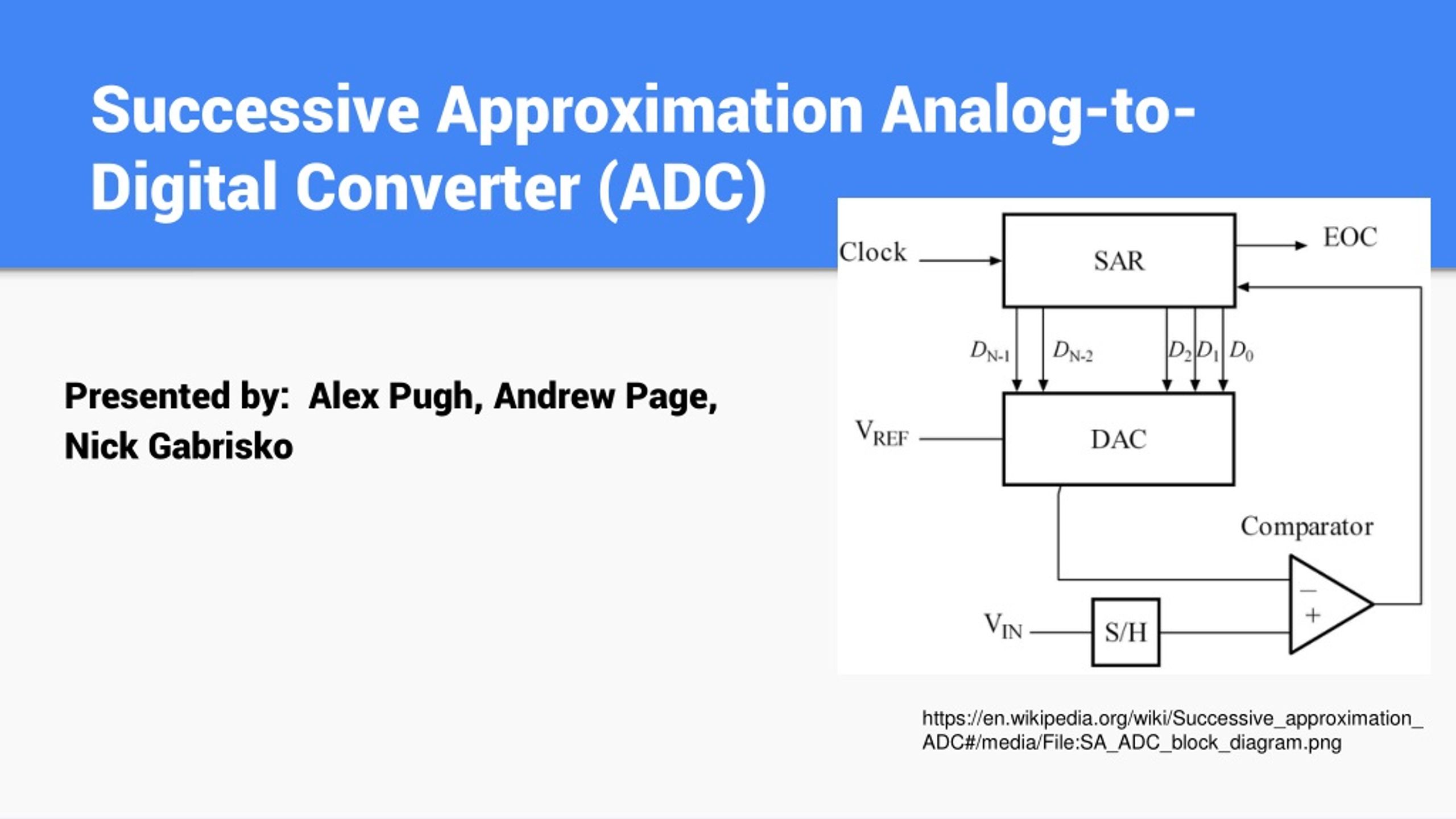 PPT Successive Approximation AnalogtoDigital Converter (ADC