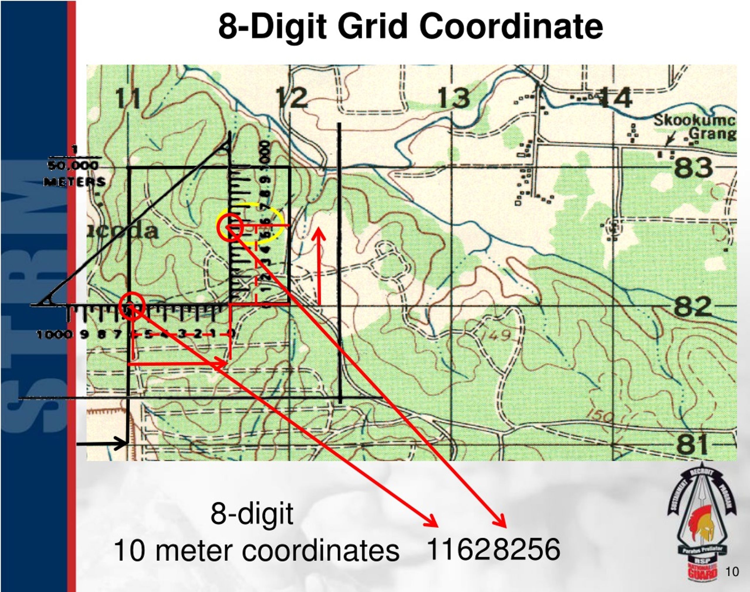 PPT Land Navigation Determine Grid Coordinates PowerPoint
