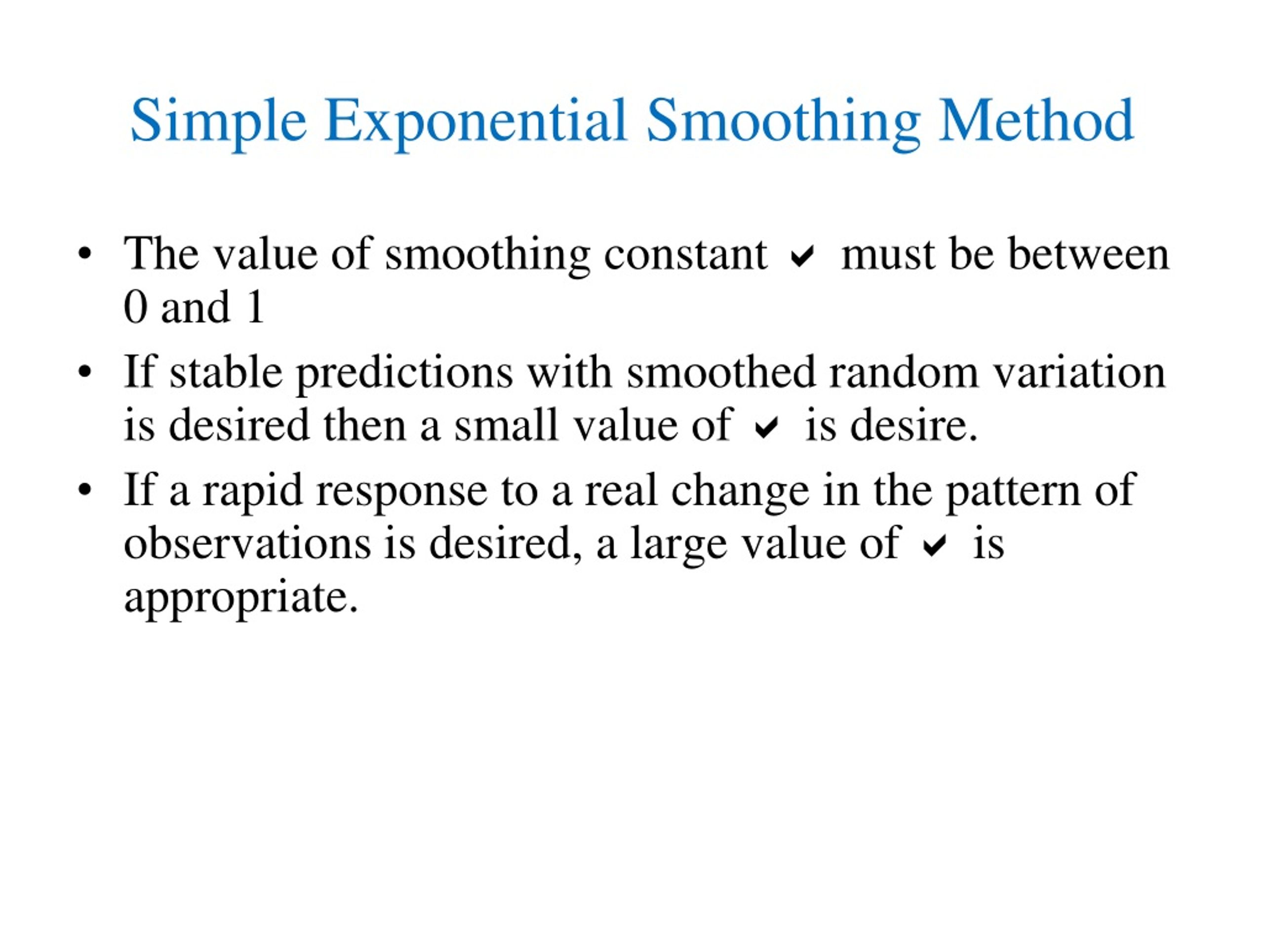PPT TIME SERIES MODELS Exponential Smoothing and Seasonal Indices