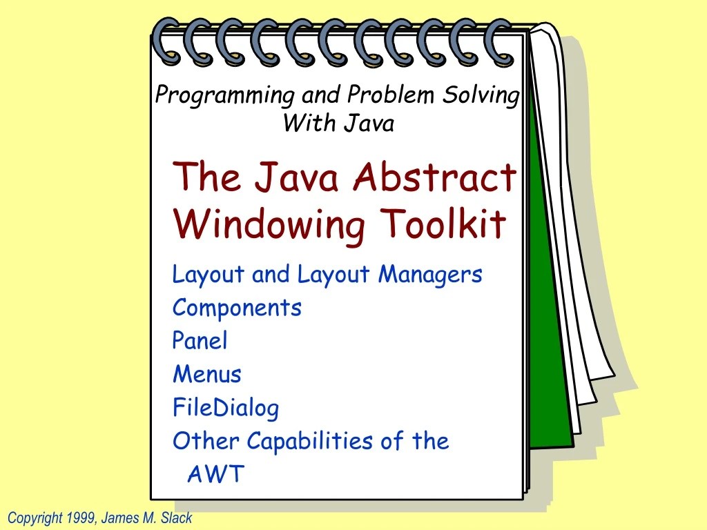 PPT The Java Abstract Windowing Toolkit PowerPoint Presentation, free