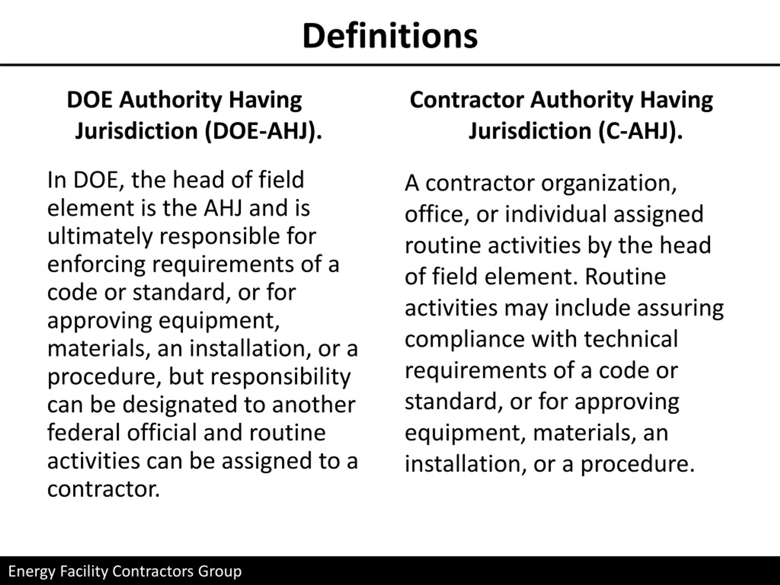 PPT Contractor Authority Having Jurisdiction PowerPoint Presentation
