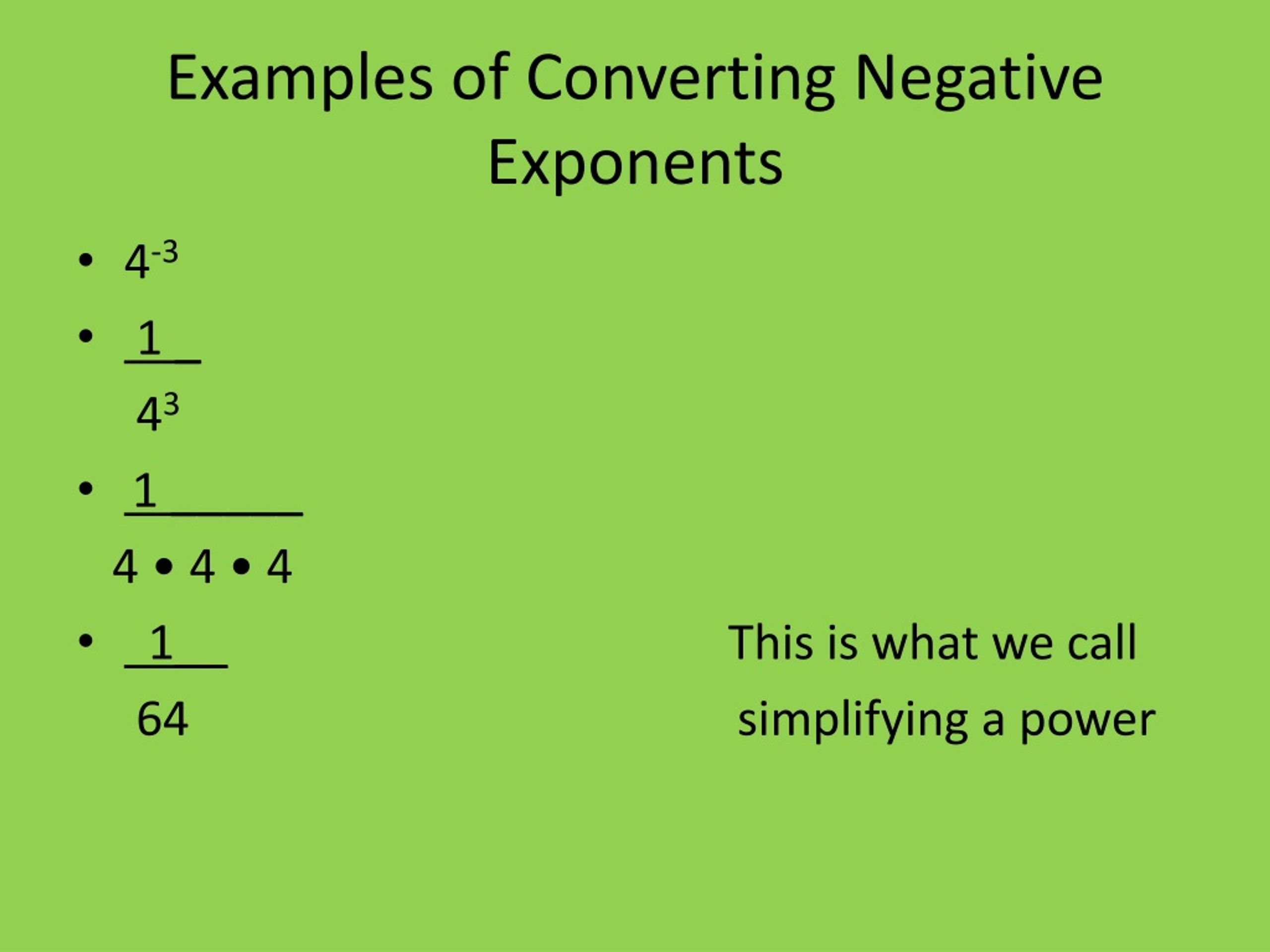 PPT Section 81 Zero and Negative Exponents PowerPoint Presentation