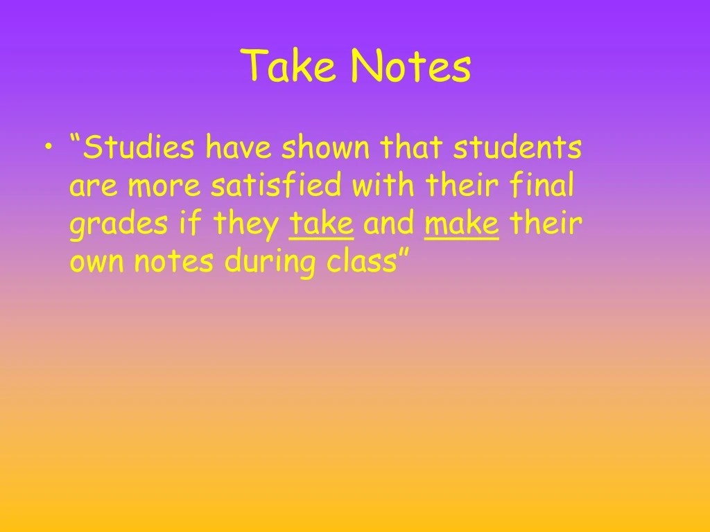 PPT Take Notes PowerPoint Presentation, free download ID8955874