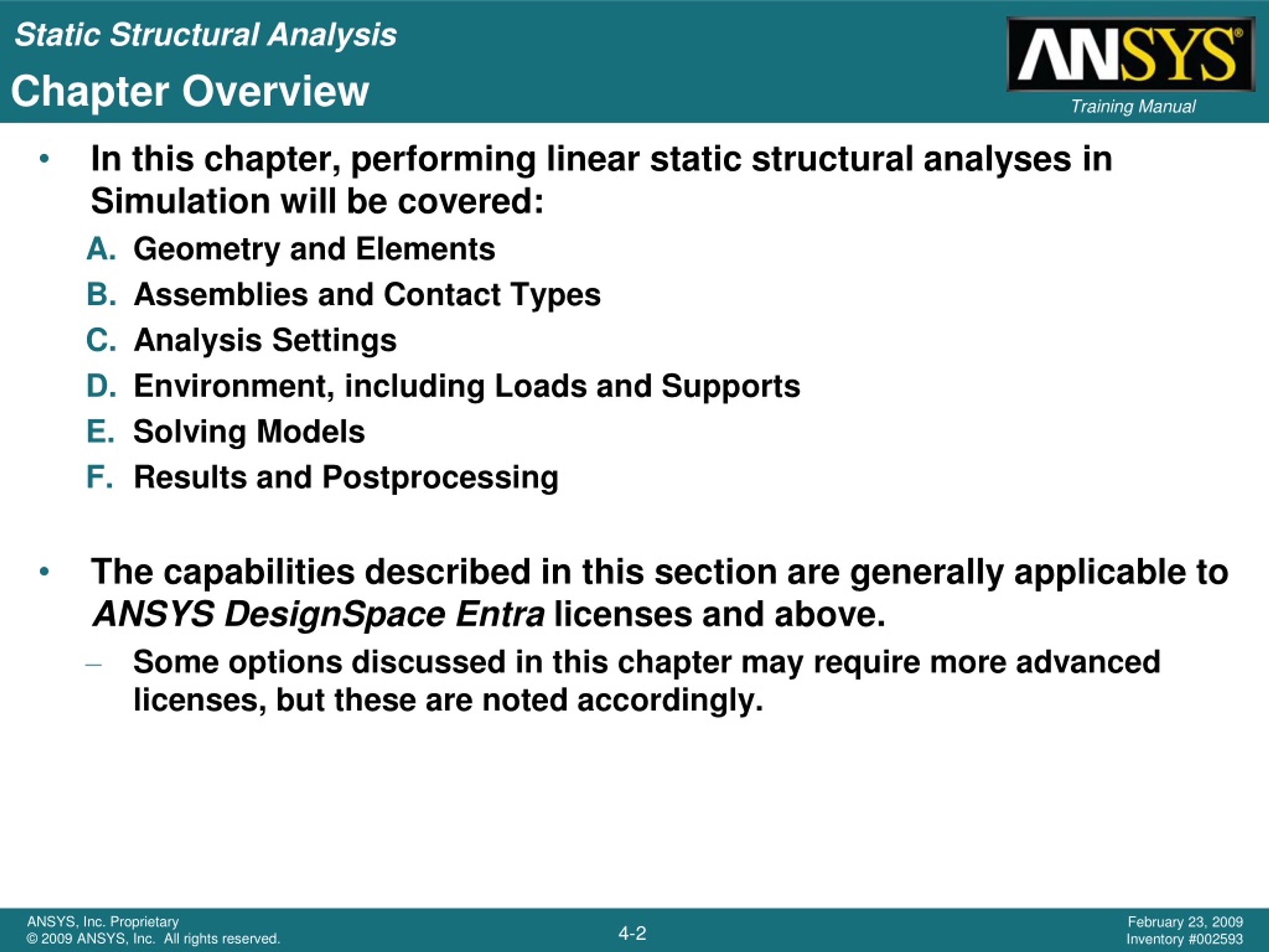 PPT Chapter 4 Static Structural Analysis PowerPoint Presentation