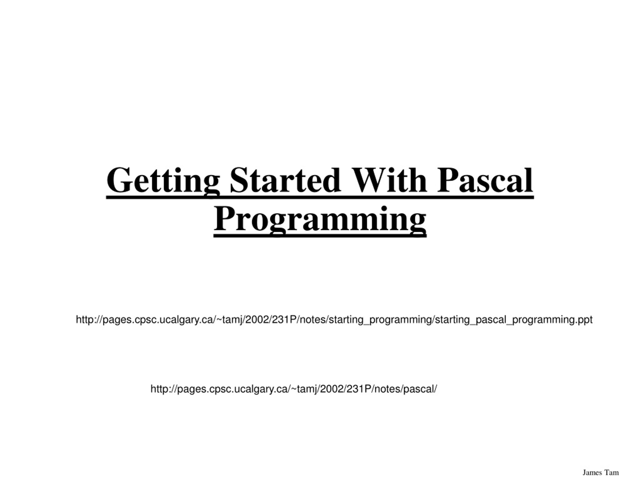 PPT Pascal PowerPoint Presentation, free download ID8997463