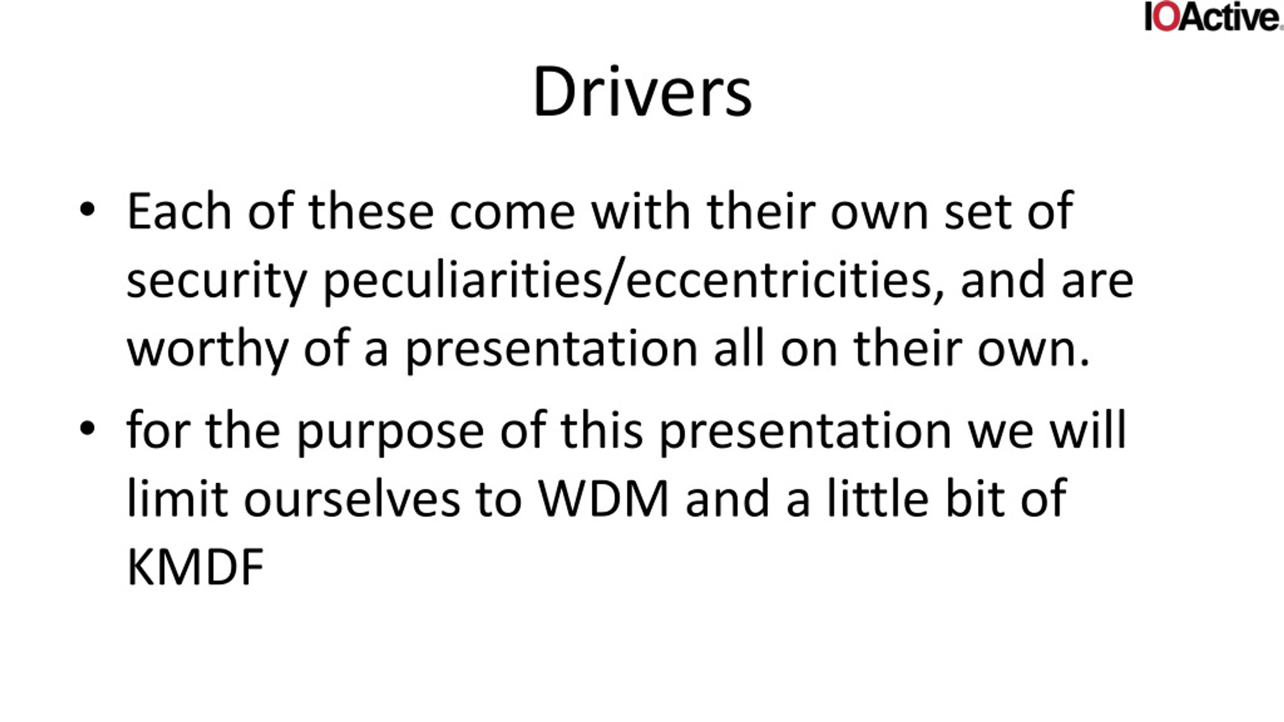 PPT Windows drivers attack surface some 'new' insights PowerPoint