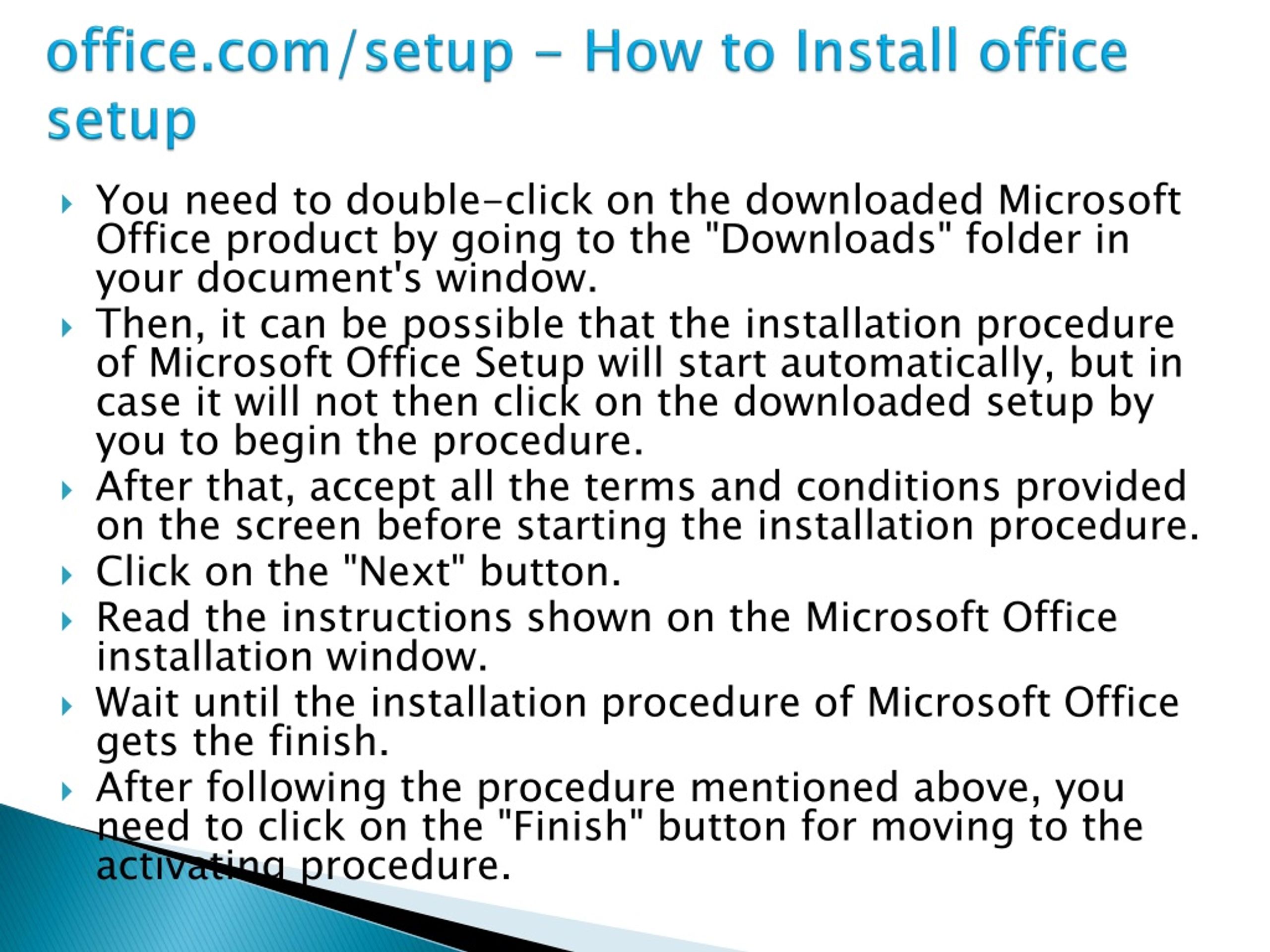 PPT How to Install & Activate office setup