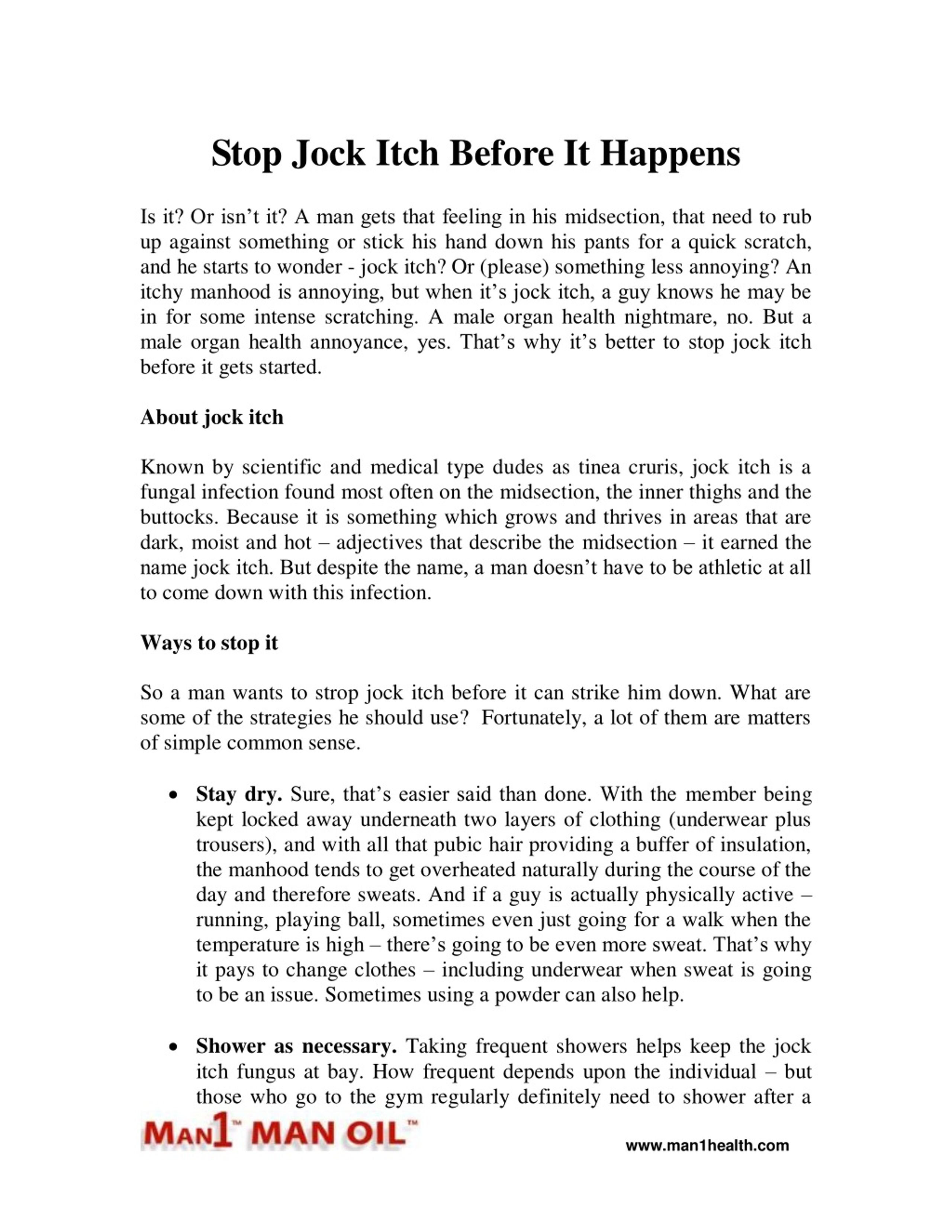 PPT Stop Jock Itch Before It Happens PowerPoint Presentation, free