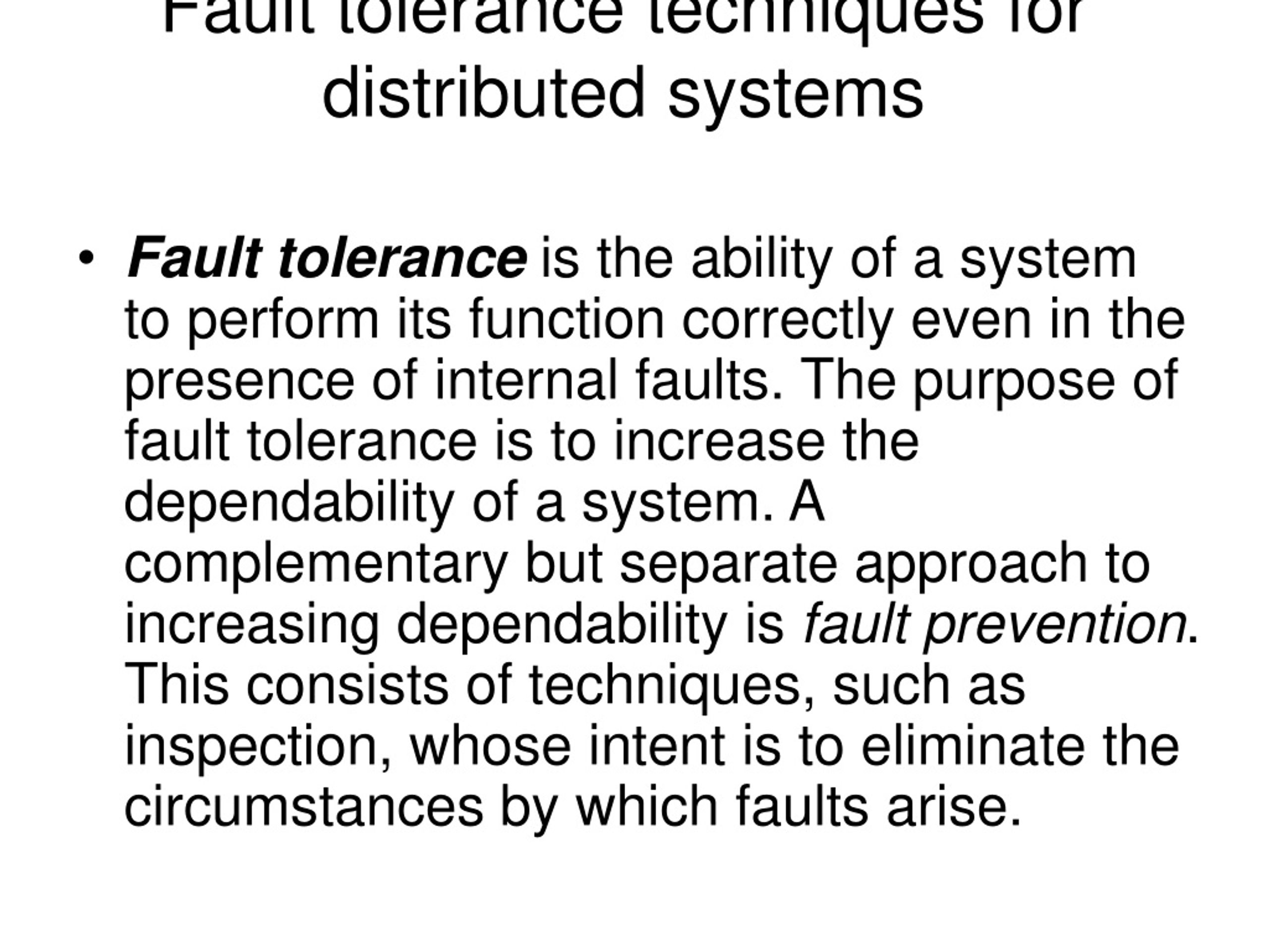 PPT faulttolerant PowerPoint Presentation, free download ID9069049